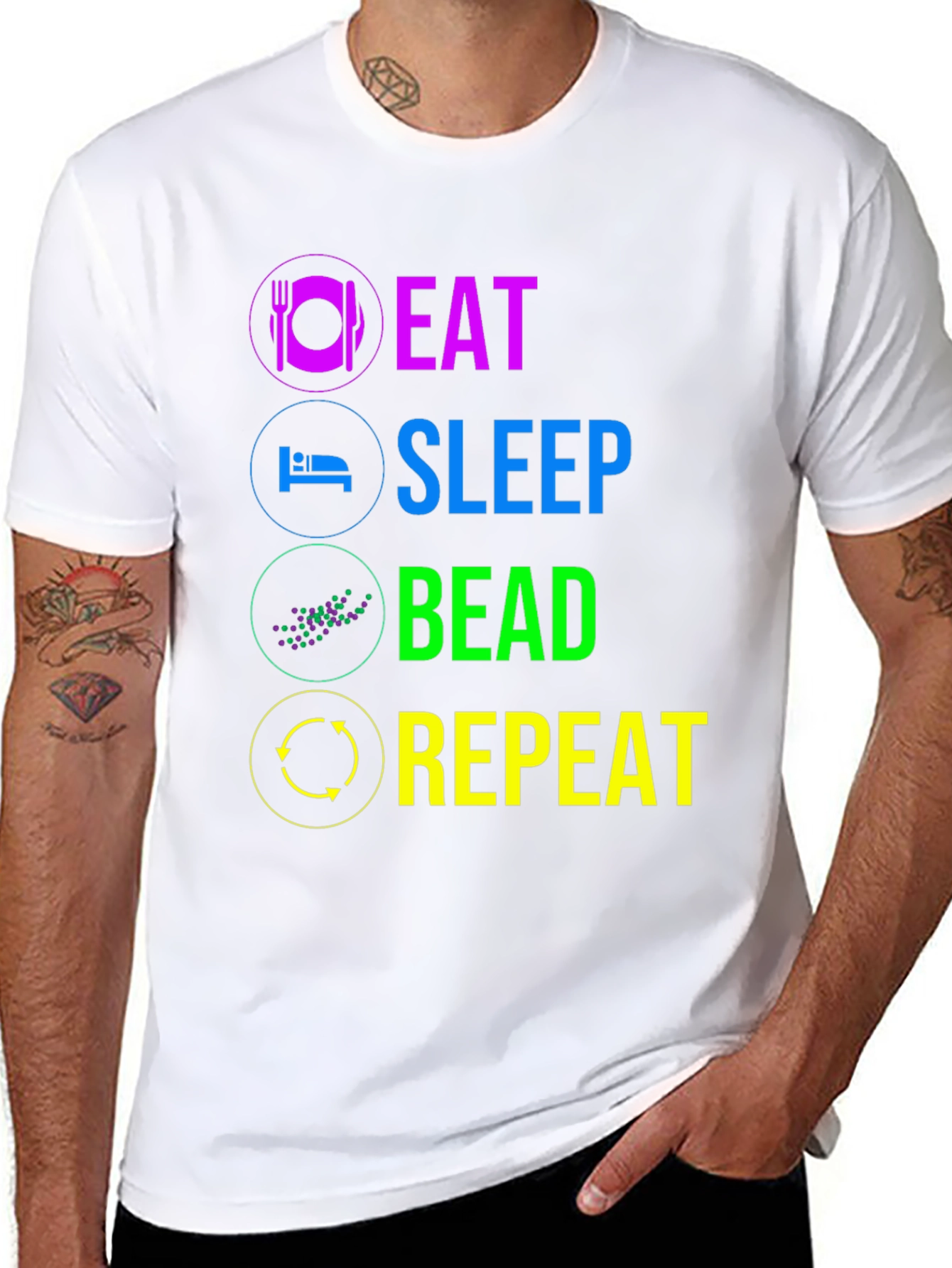 Eat Sleep Bead Repeat T-Shirt
