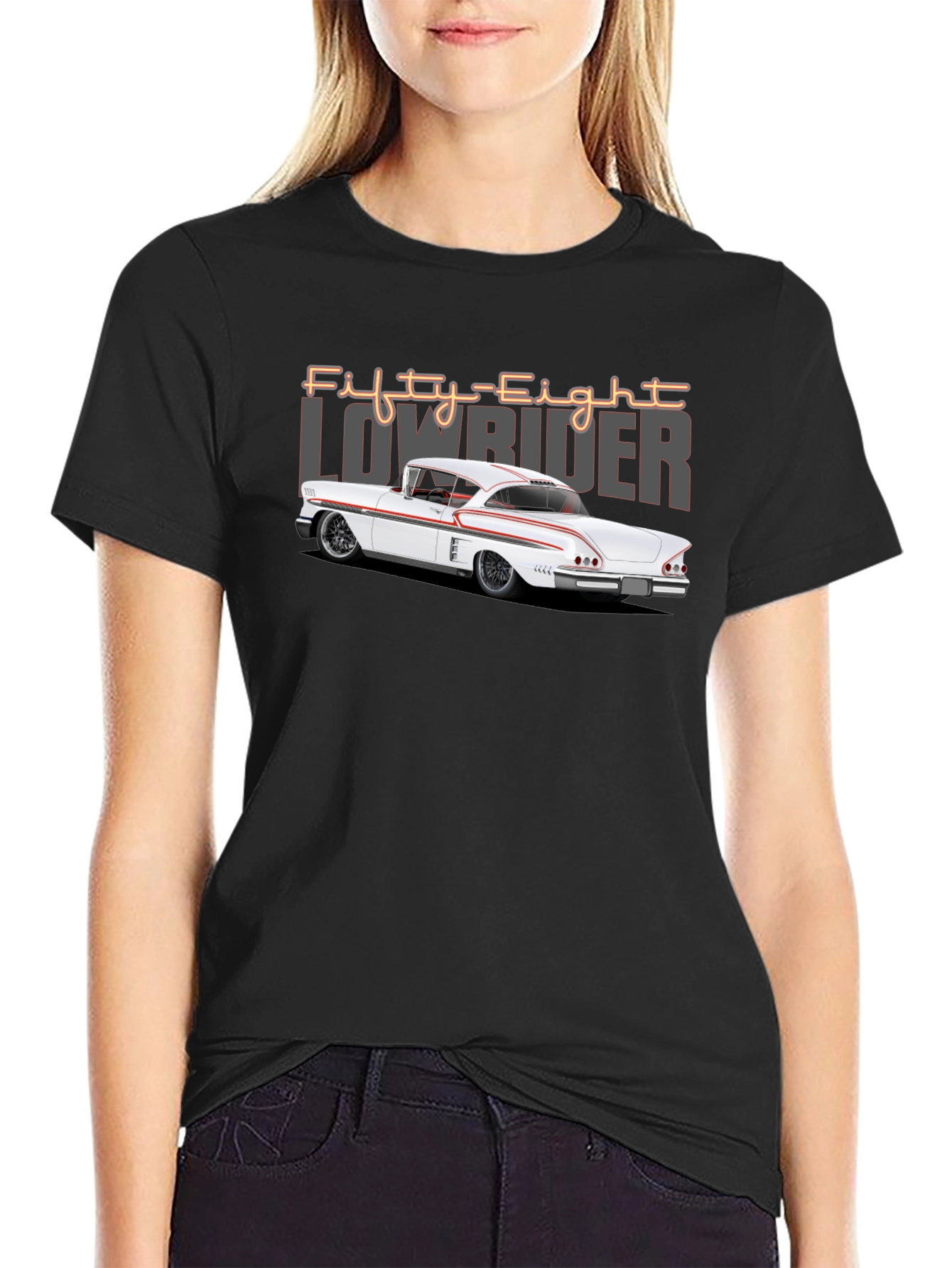Fifty-Eight Lowrider Car Graphic T-Shirt