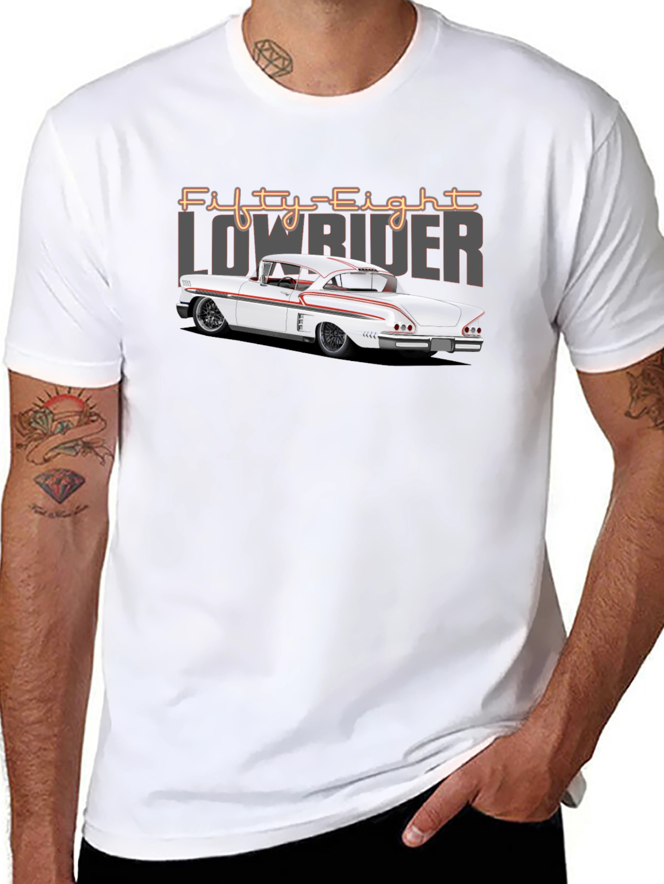 Fifty-Eight Lowrider Car Graphic T-Shirt