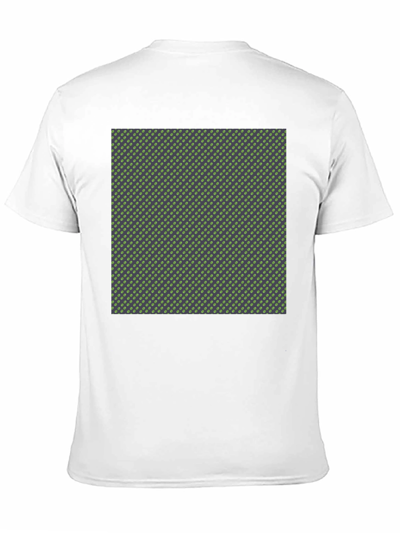 Stylish Black T-Shirt with Green Polka Dot Pattern