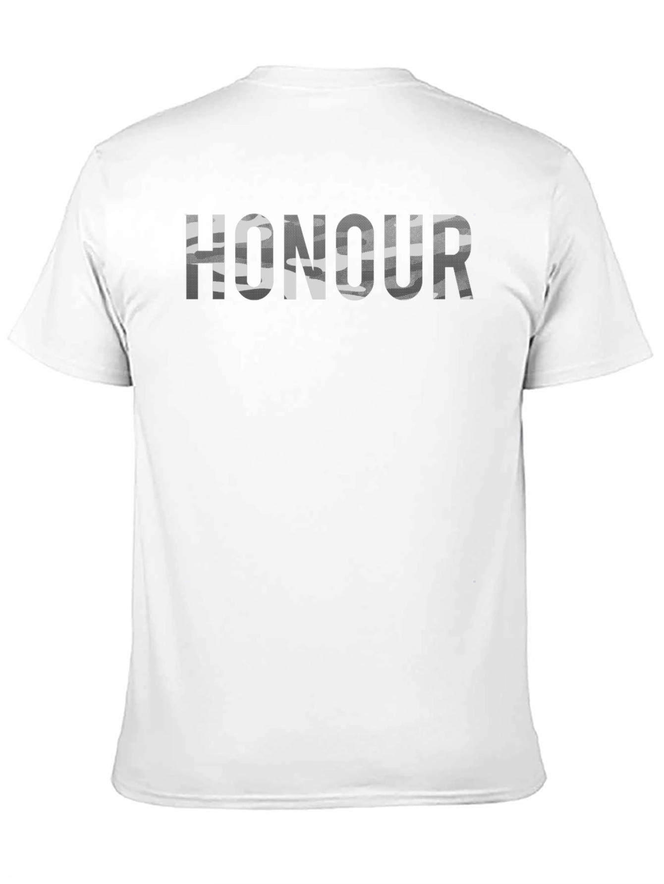 HONOUR Camo Print Crew Neck T-Shirt