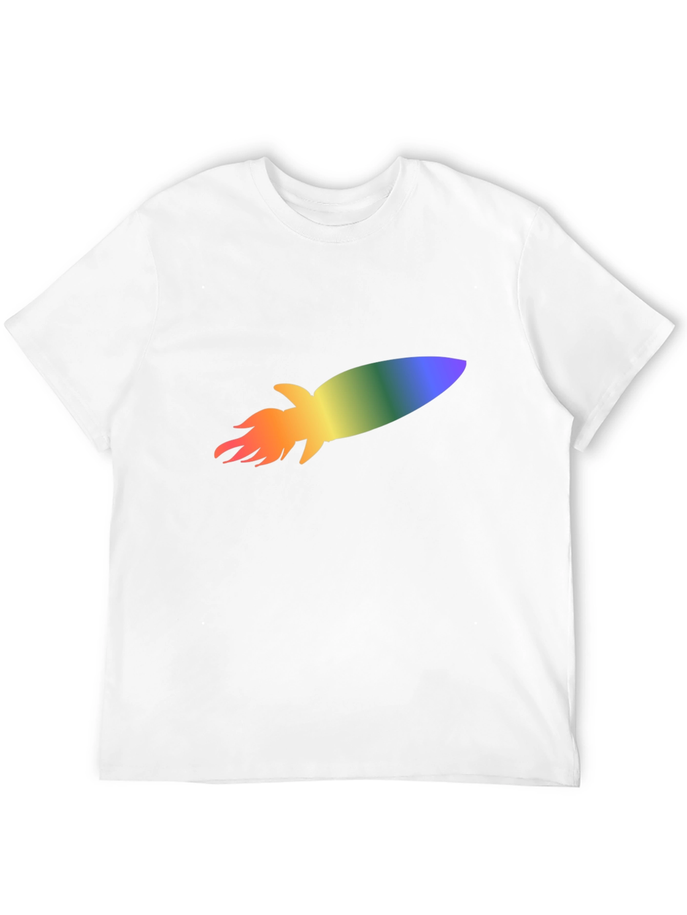 Rainbow Rocket Black T-Shirt