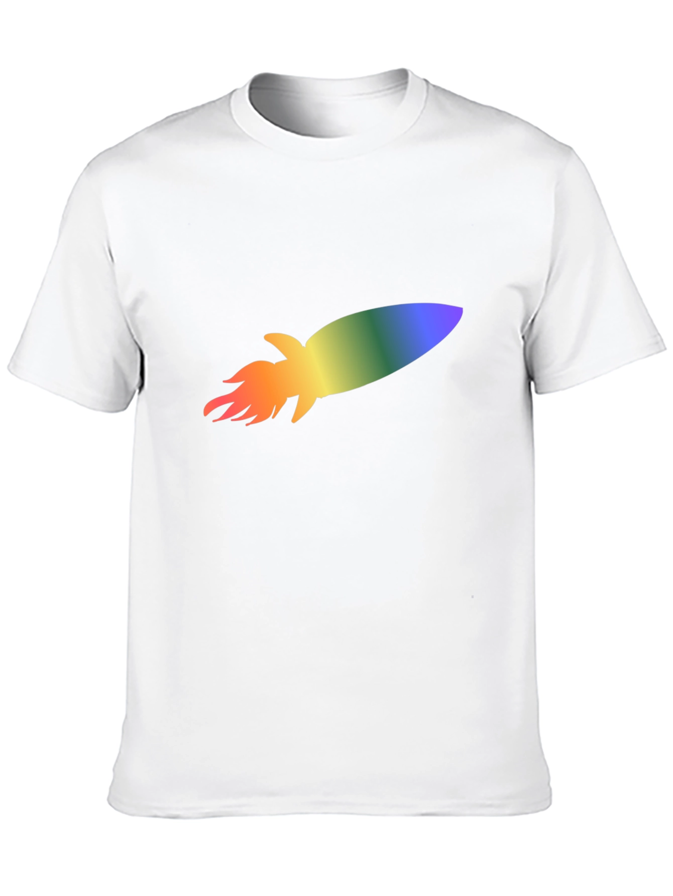Rainbow Rocket Black T-Shirt