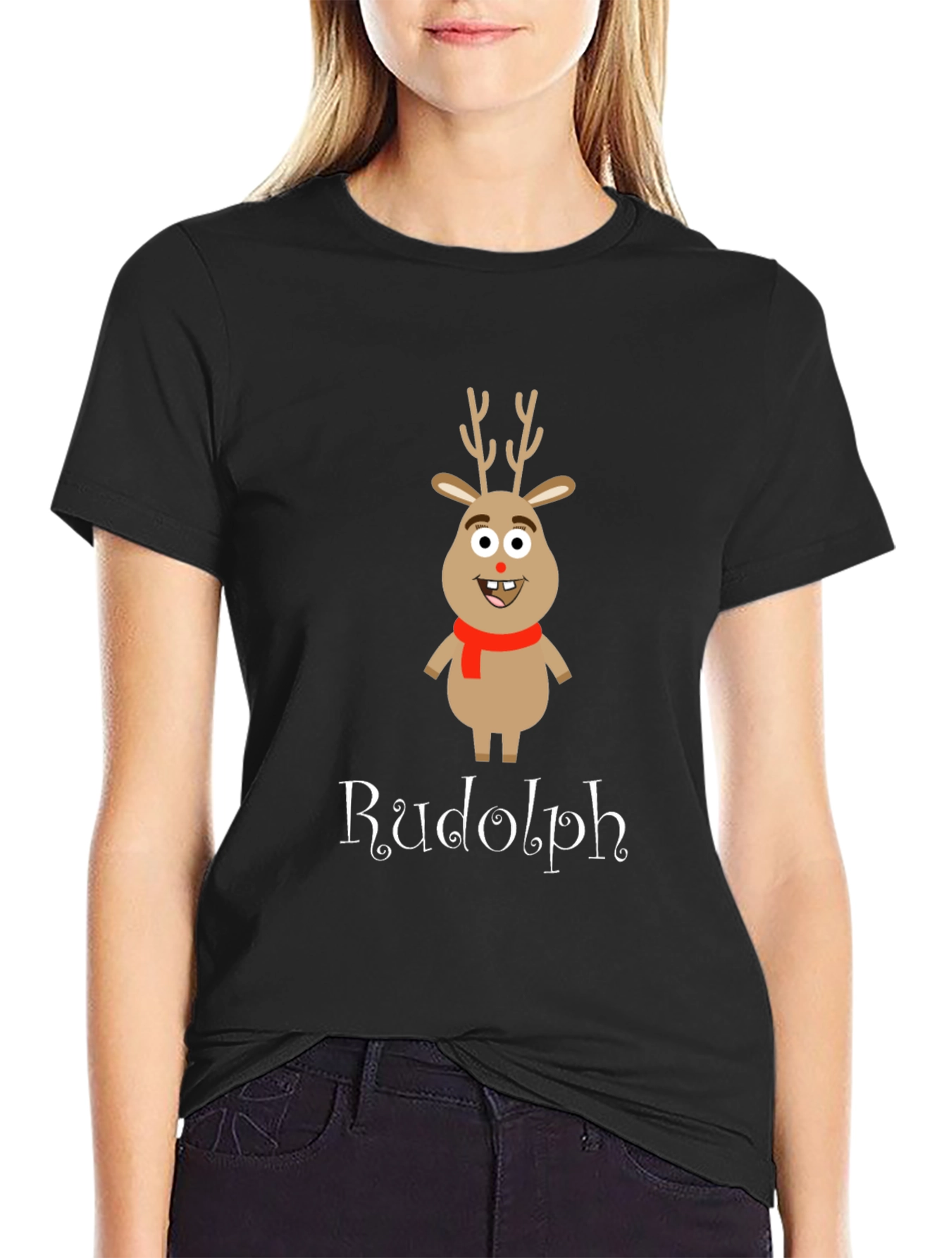 Rudolph Reindeer Graphic T-Shirt - Holiday Apparel