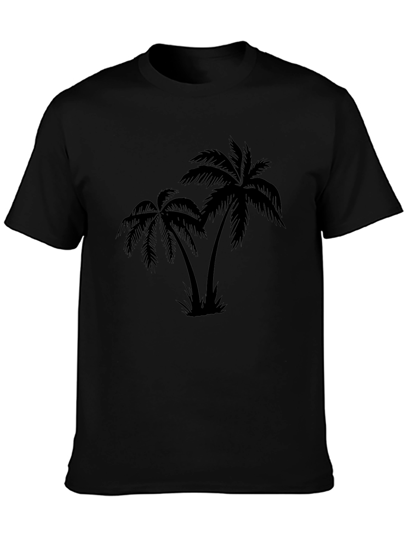 Black Palm Tree Graphic T-Shirt