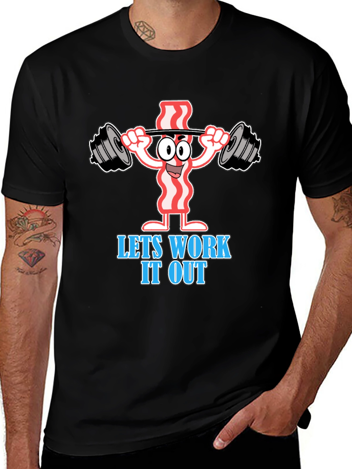 Bacon Gym T-Shirt - Funny Workout Tee