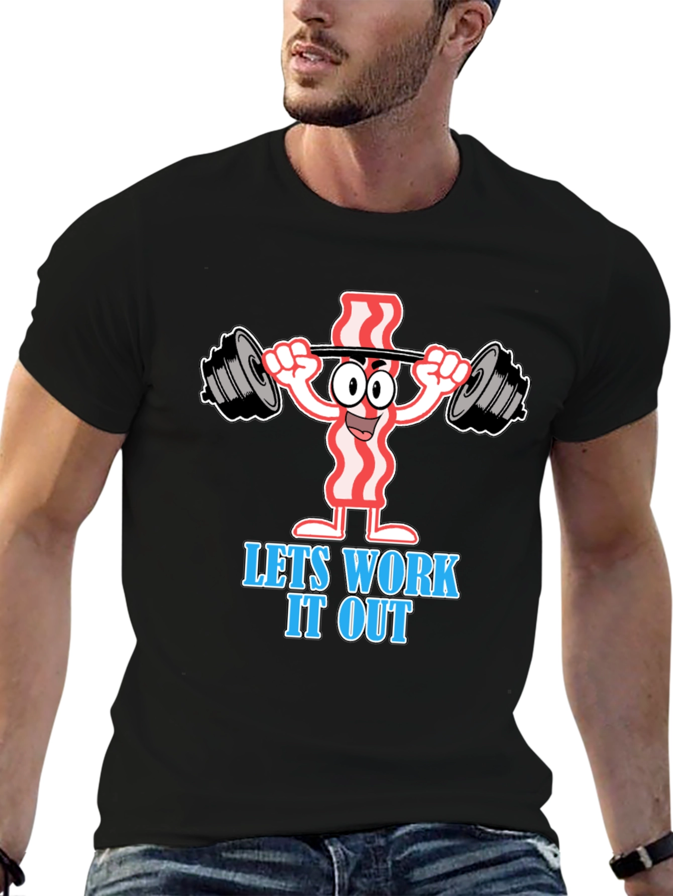 Bacon Gym T-Shirt - Funny Workout Tee