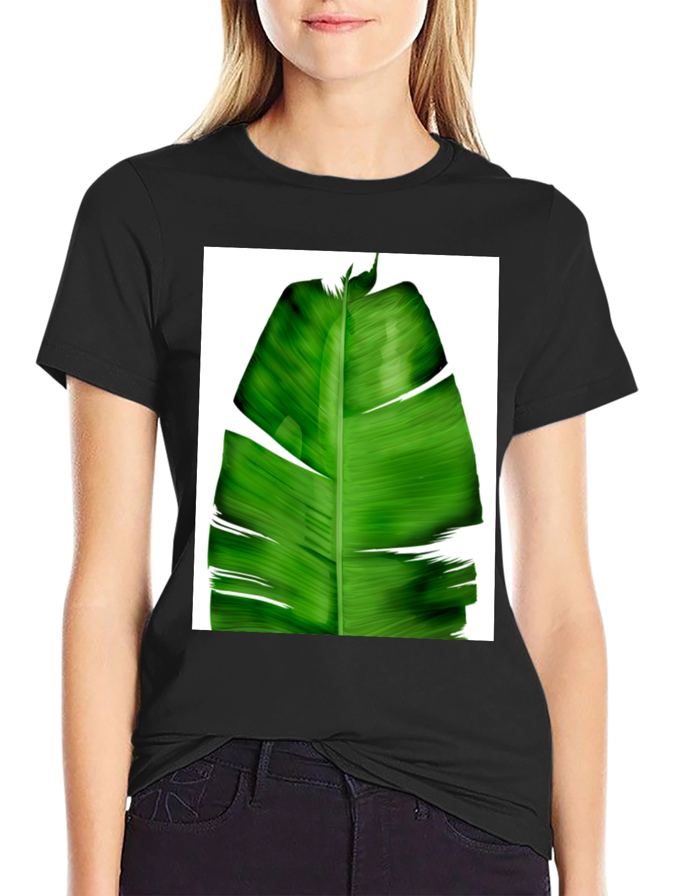 Banana Leaf Graphic Tee - Tropical Style