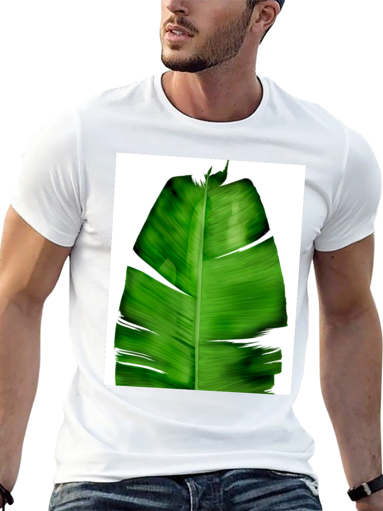 Banana Leaf Graphic Tee - Tropical Style