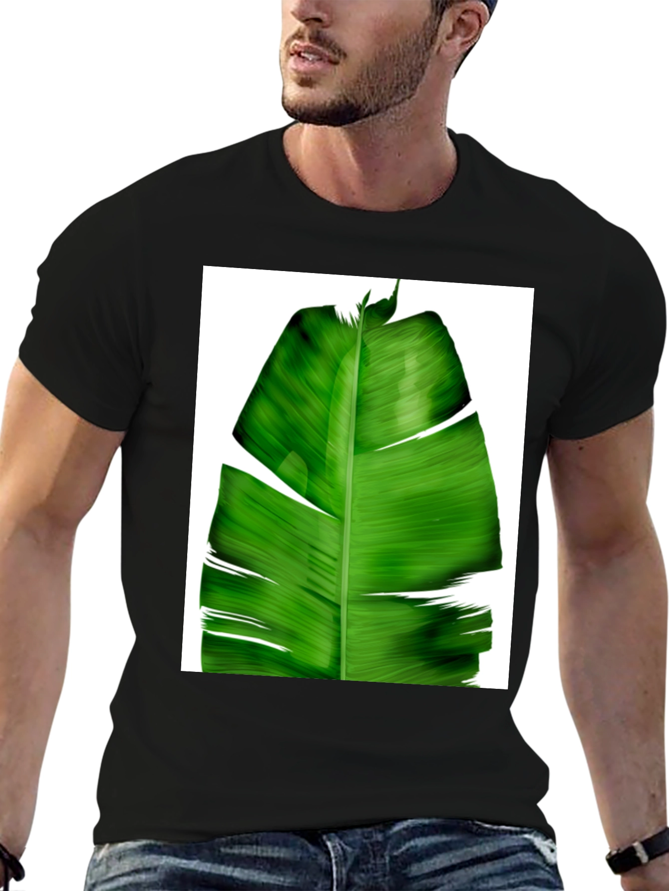 Banana Leaf Graphic Tee - Tropical Style