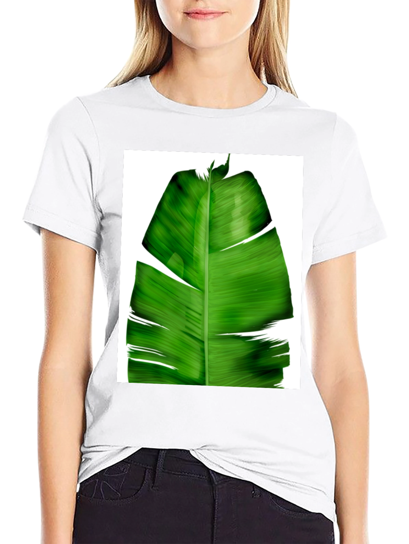 Banana Leaf Graphic Tee - Tropical Style