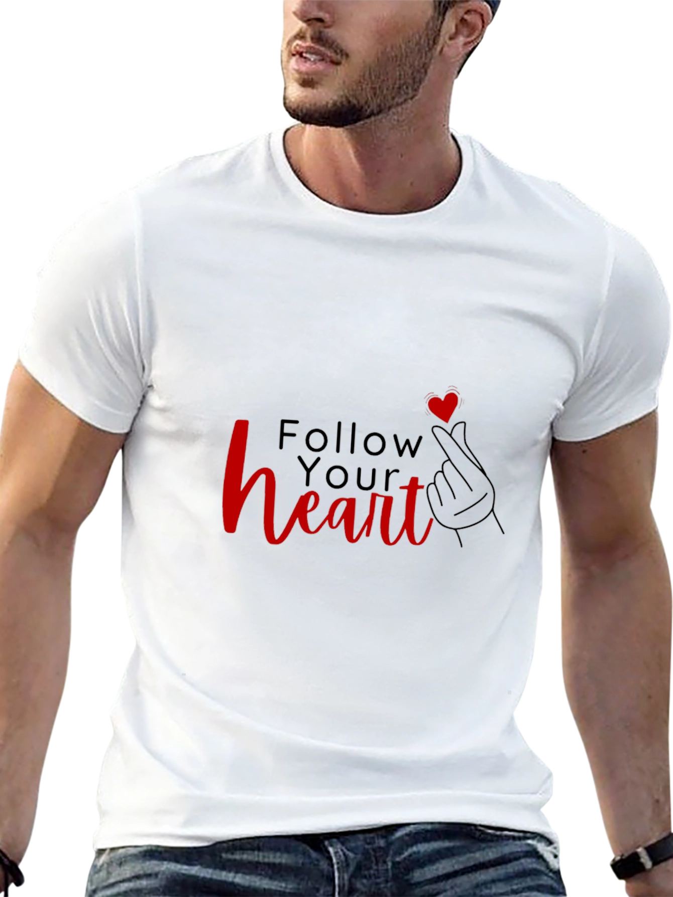 Follow Your Heart T-Shirt - Stylish Graphic Tee