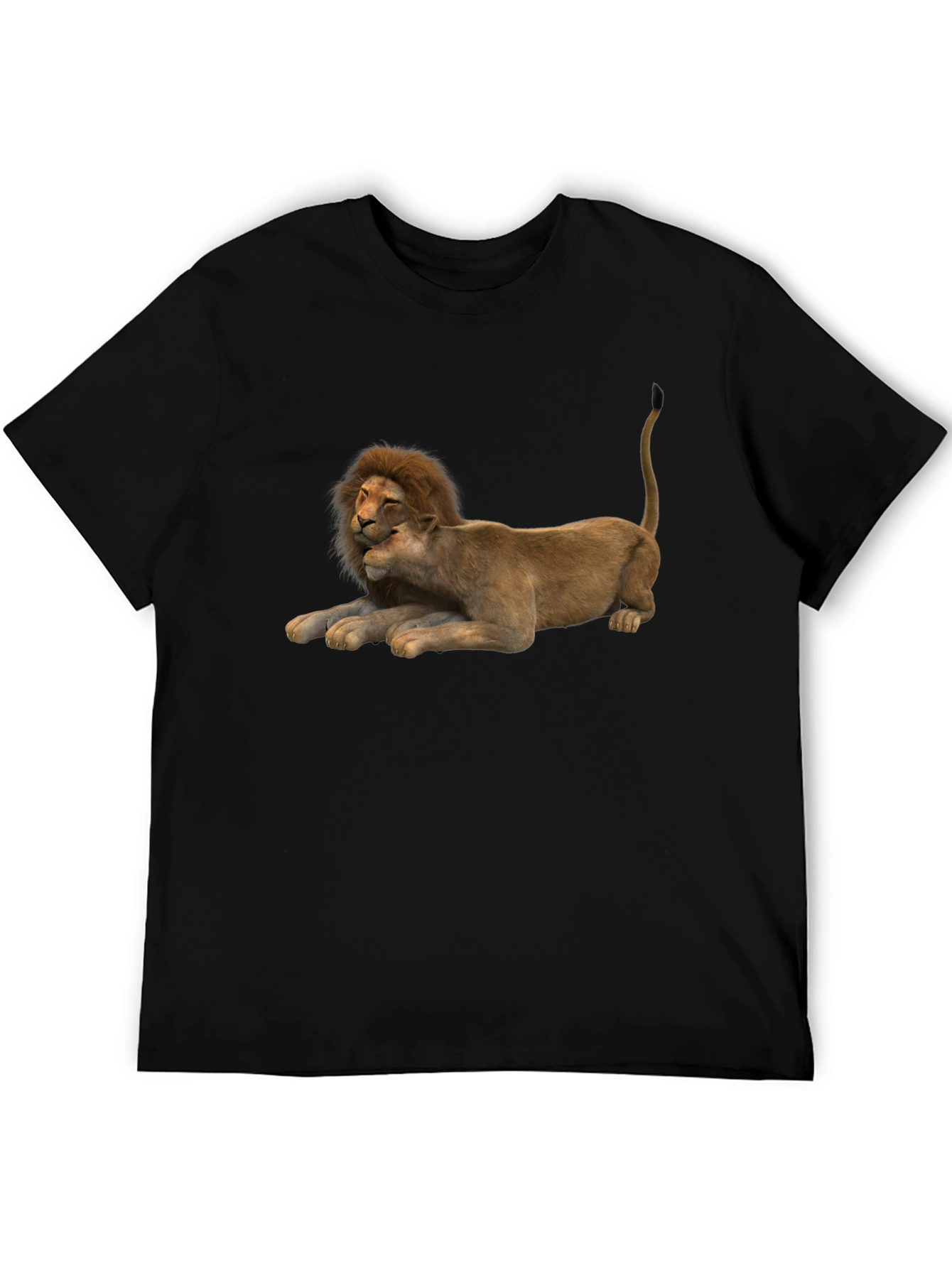 Lion Love Graphic T-Shirt - Unisex Casual Tee