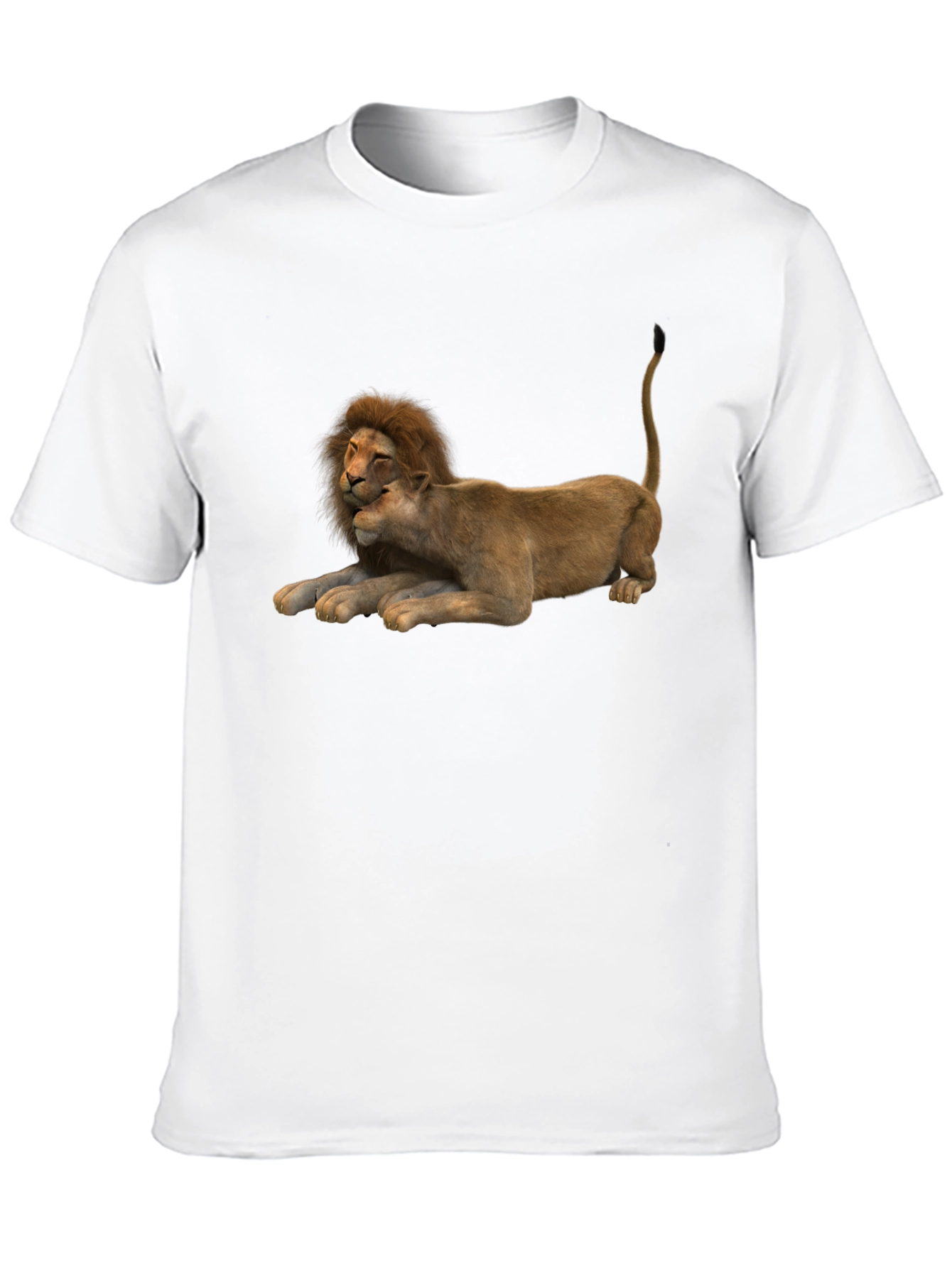 Lion Love Graphic T-Shirt - Unisex Casual Tee
