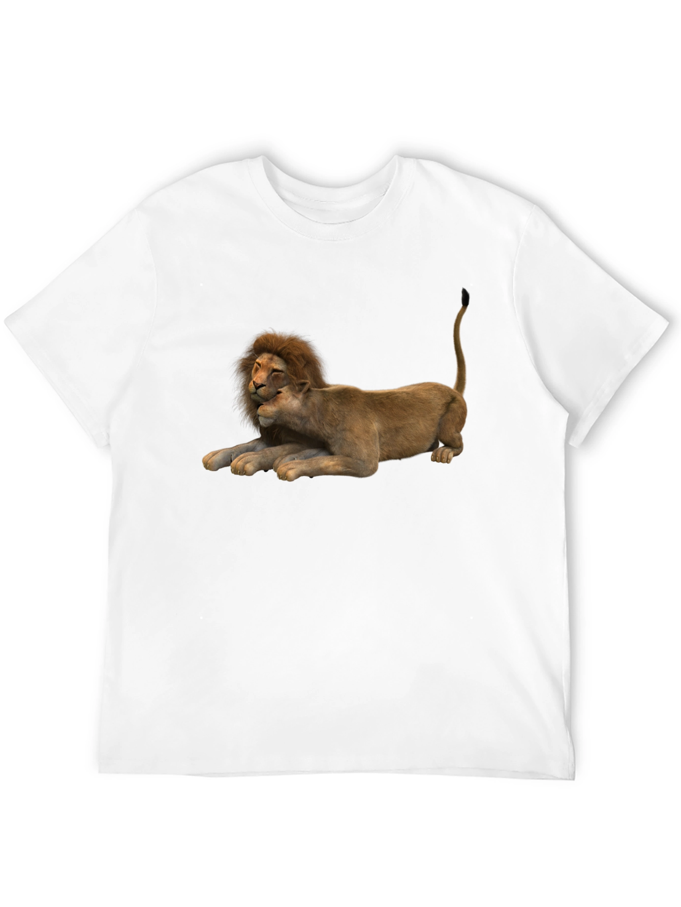 Lion Love Graphic T-Shirt - Unisex Casual Tee