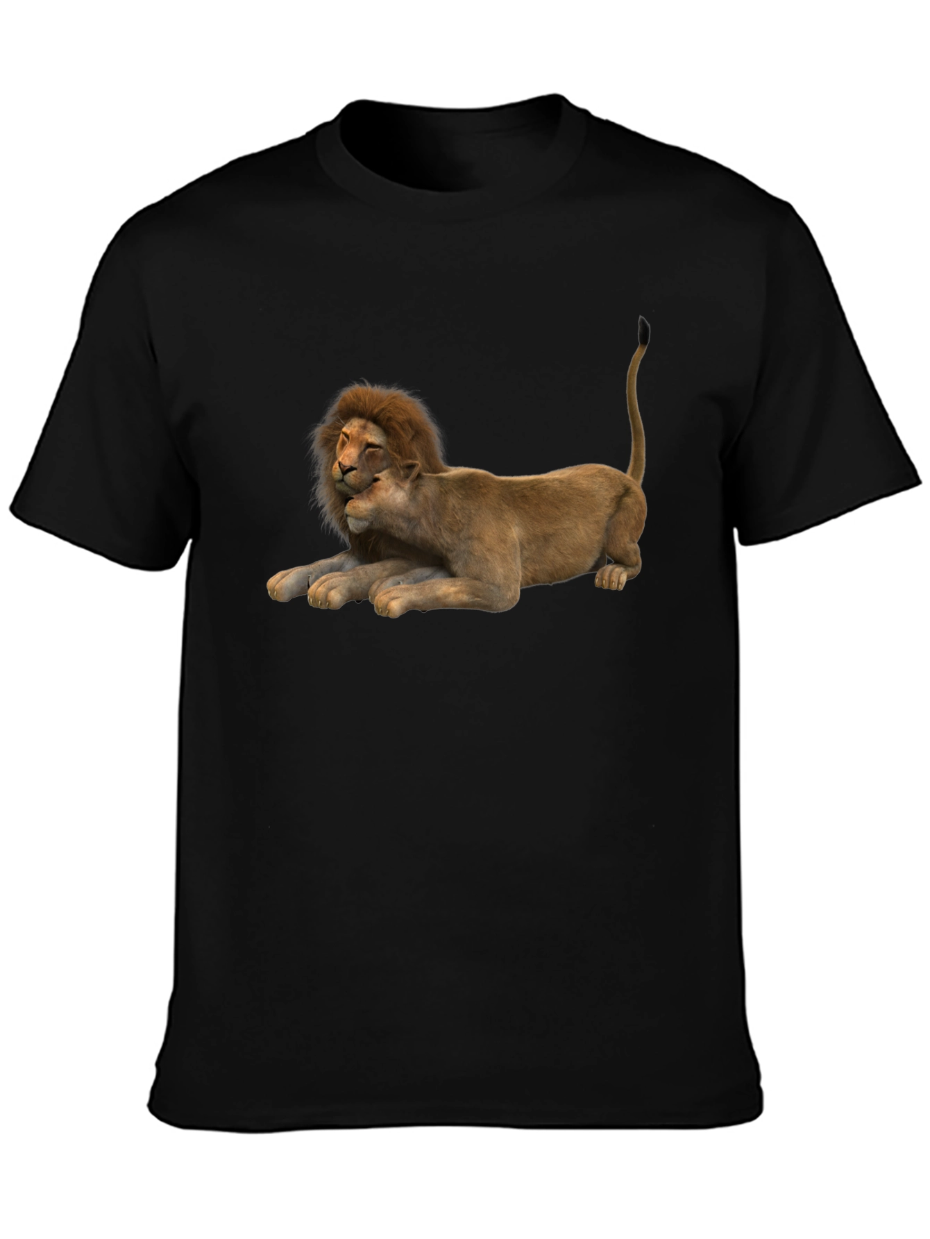 Lion Love Graphic T-Shirt - Unisex Casual Tee