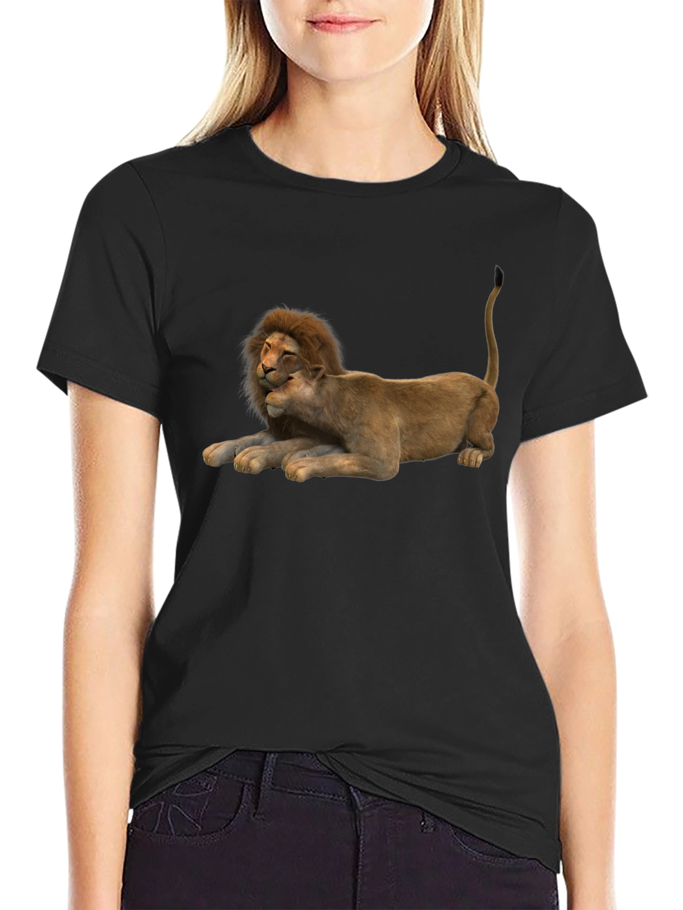 Lion Love Graphic T-Shirt - Unisex Casual Tee
