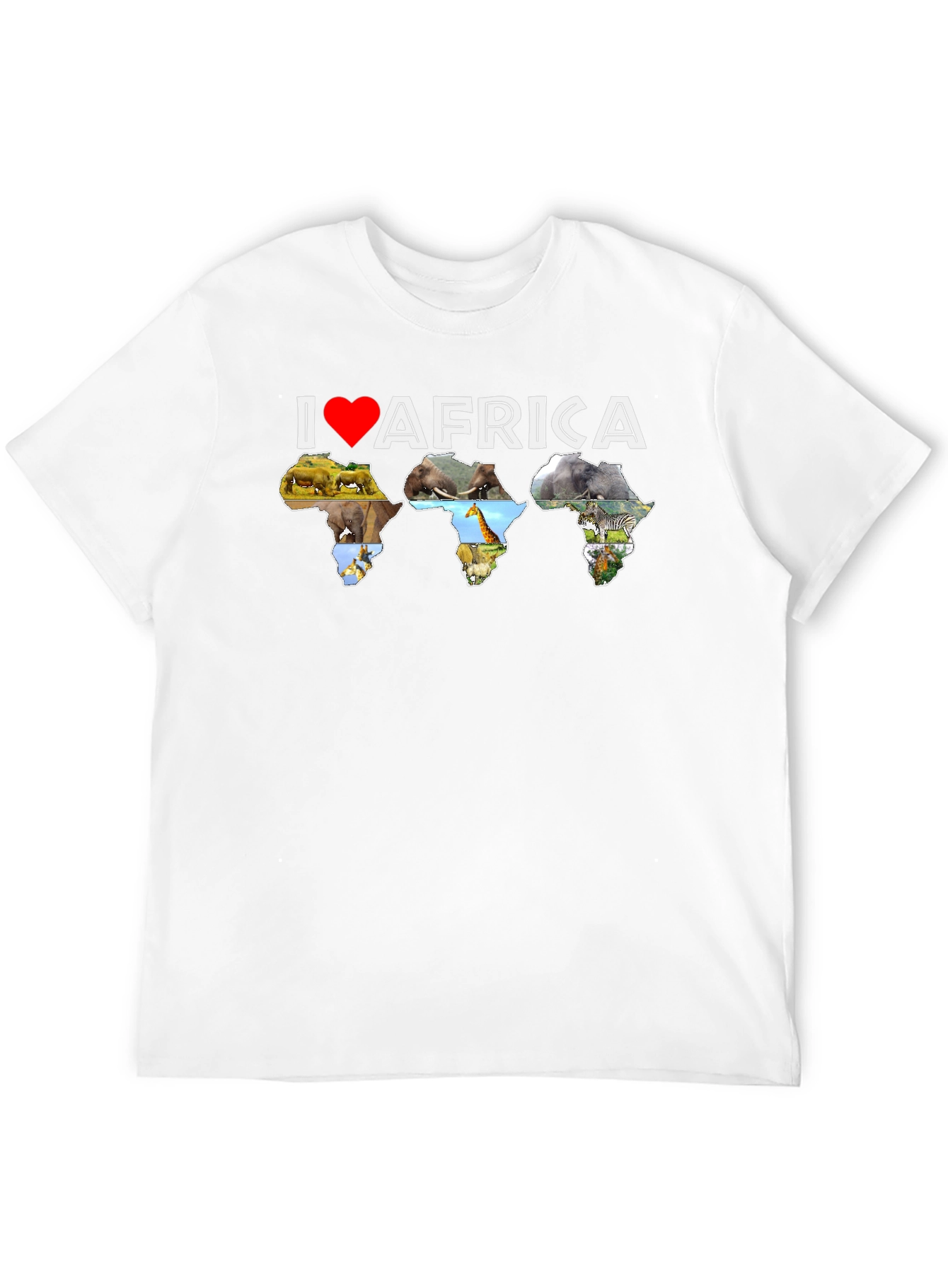 I Love Africa T-Shirt - Animal Design