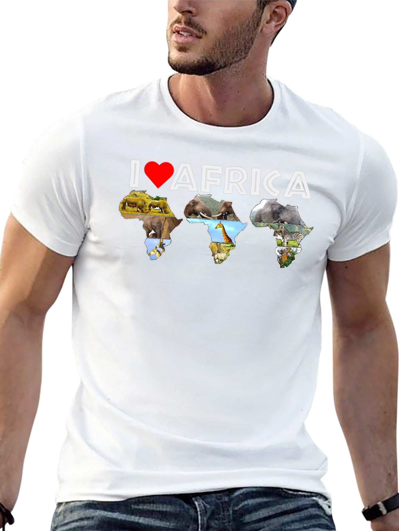 I Love Africa T-Shirt - Animal Design