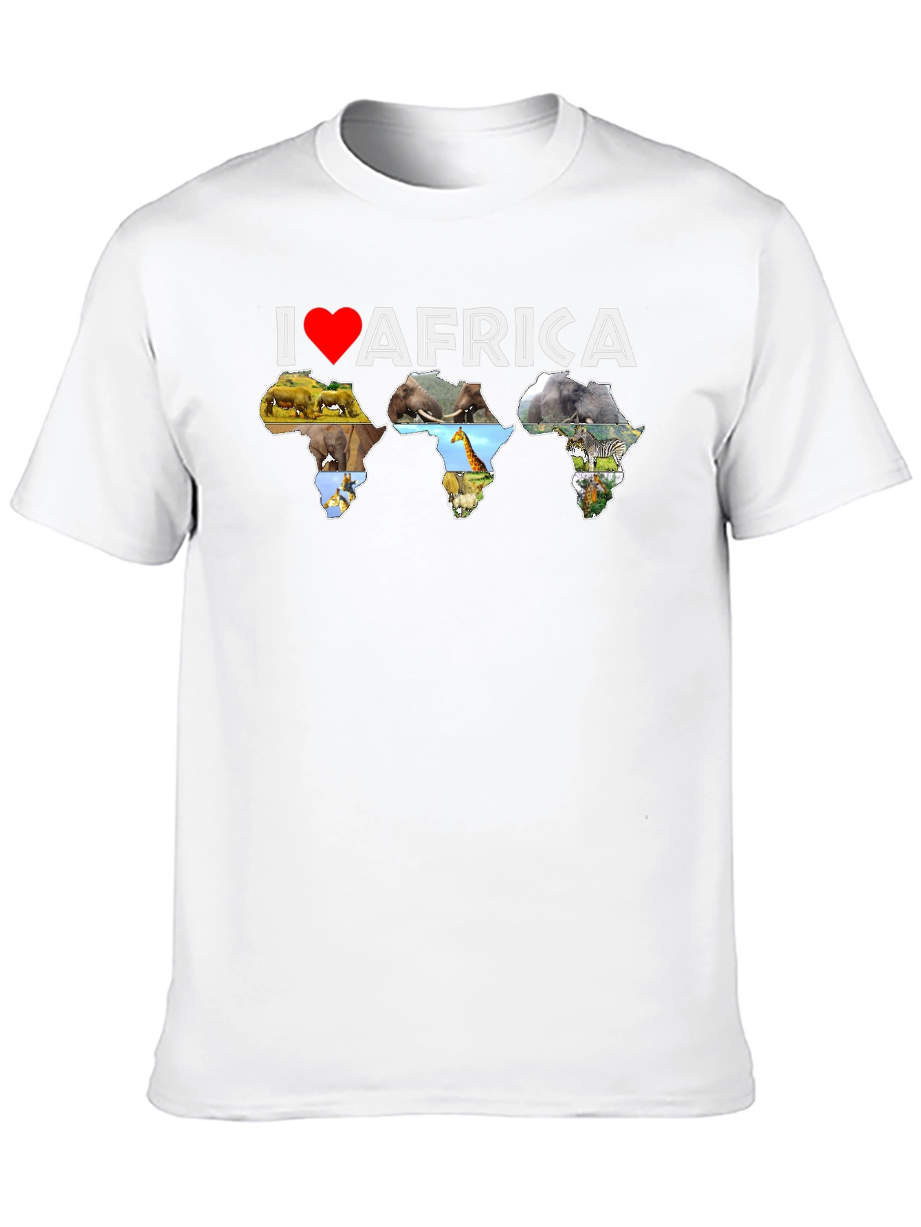 I Love Africa T-Shirt - Animal Design