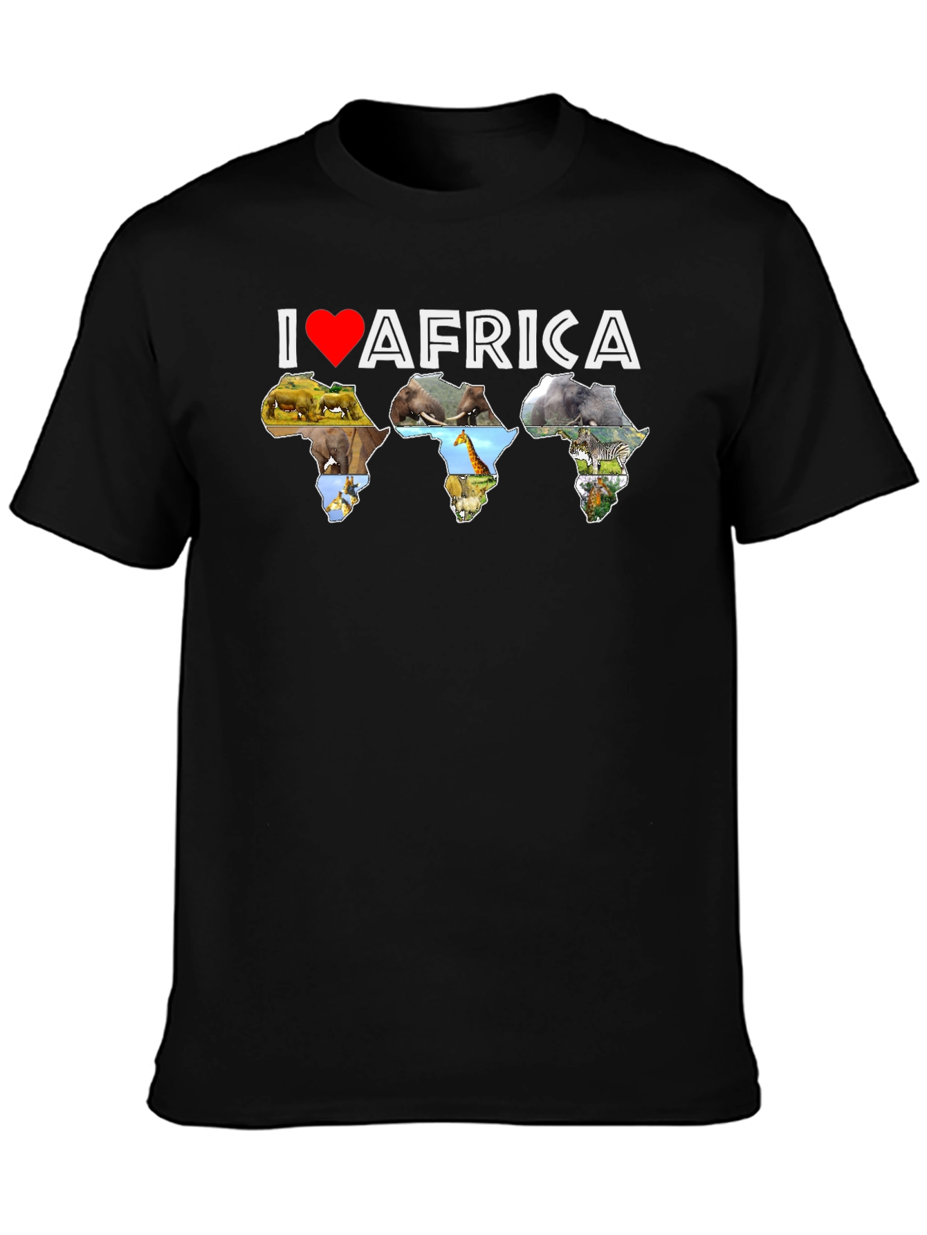I Love Africa T-Shirt - Animal Design