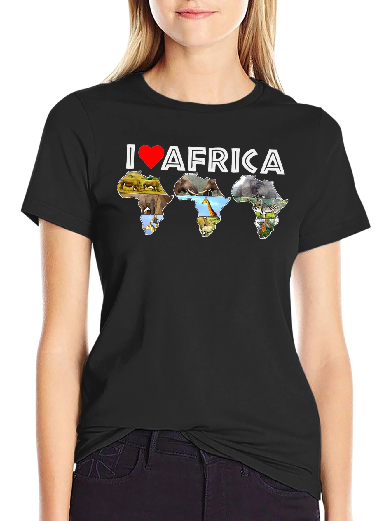 I Love Africa T-Shirt - Animal Design