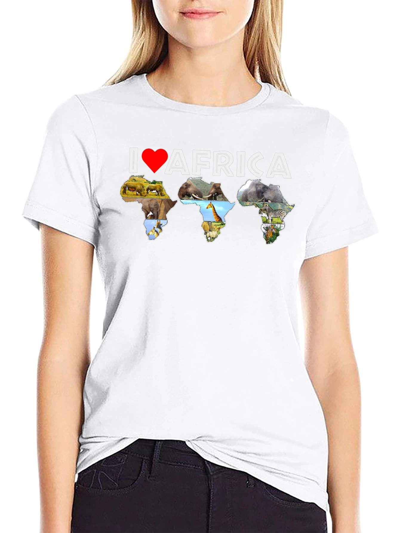 I Love Africa T-Shirt - Animal Design