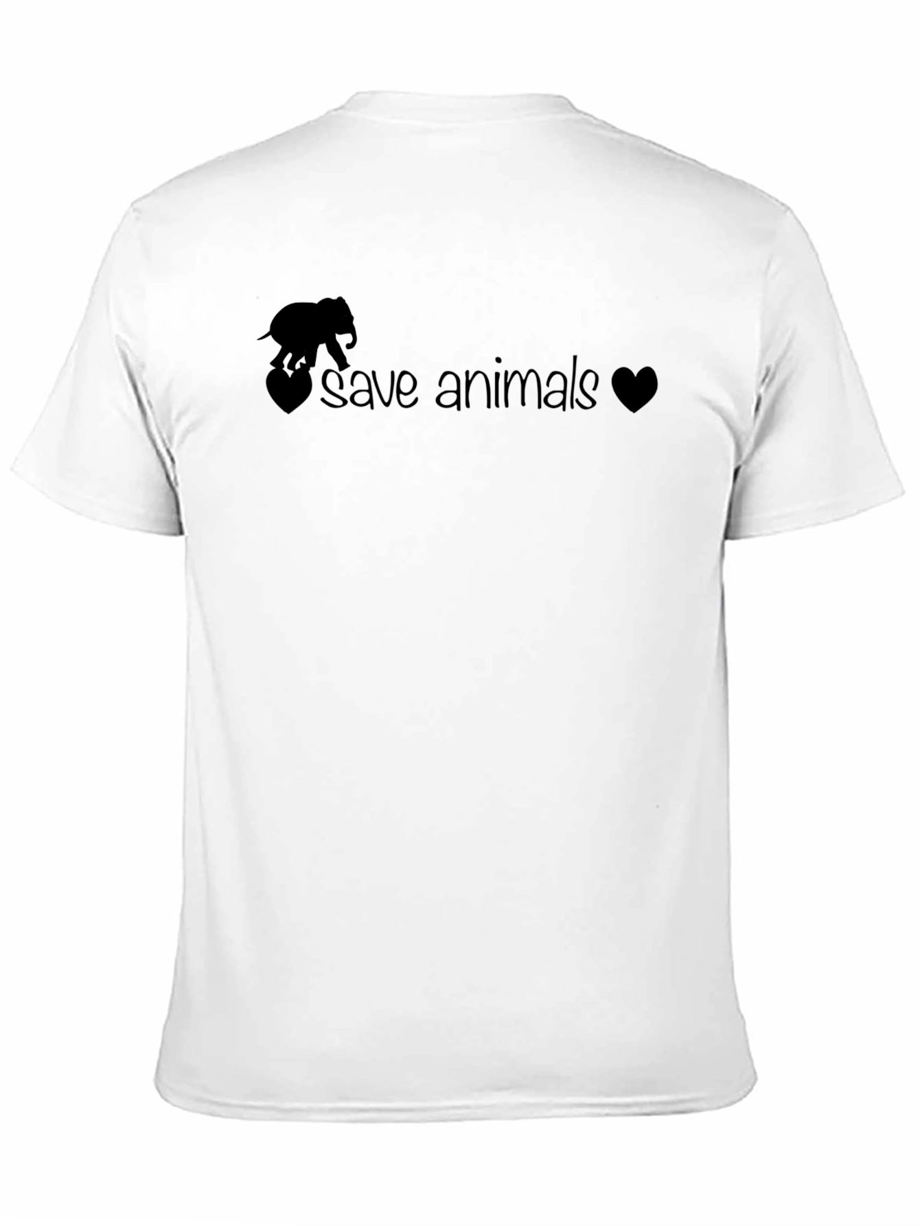 Save Animals T-Shirt - Elephant Heart Design