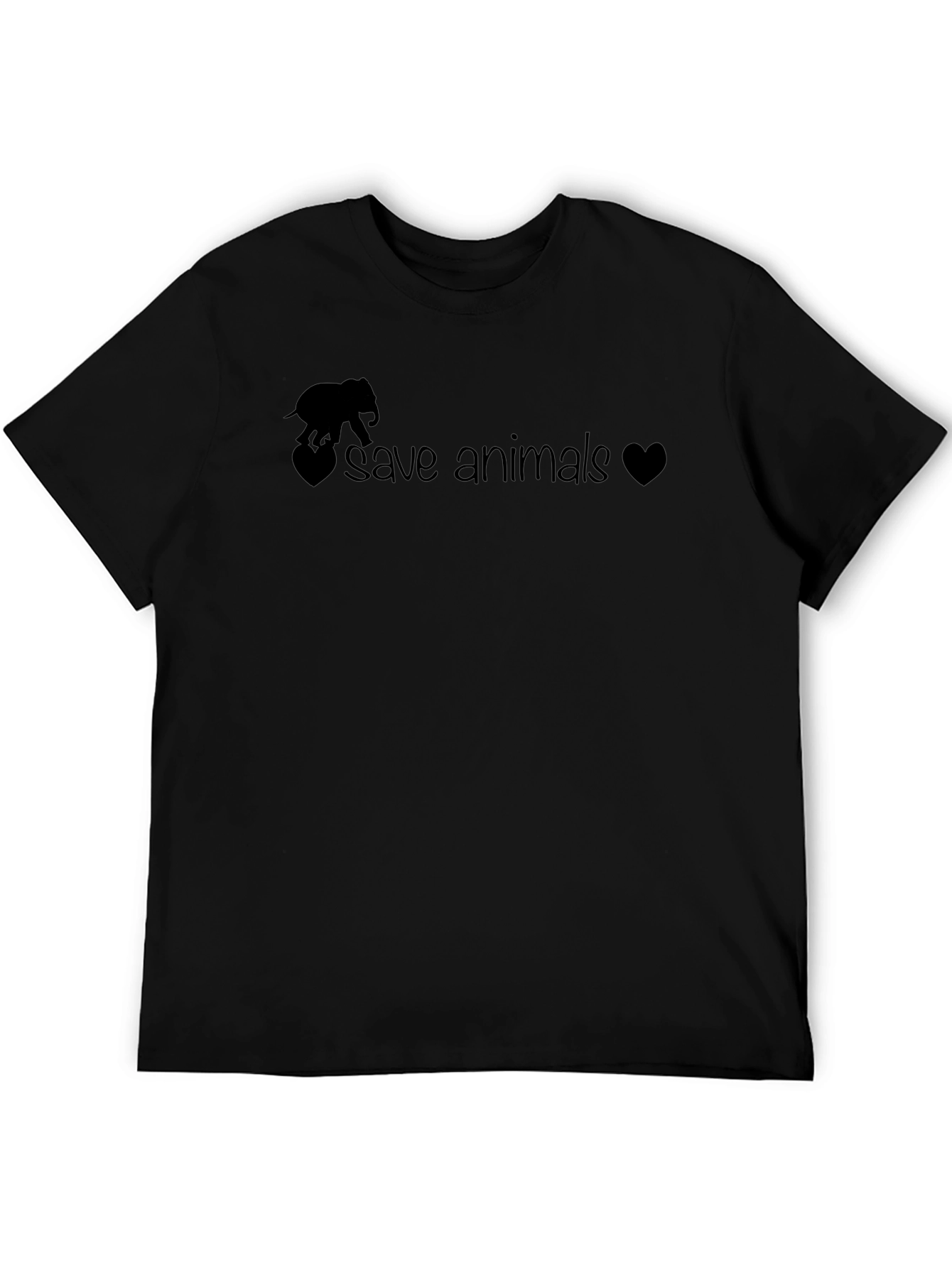 Save Animals T-Shirt - Elephant Heart Design