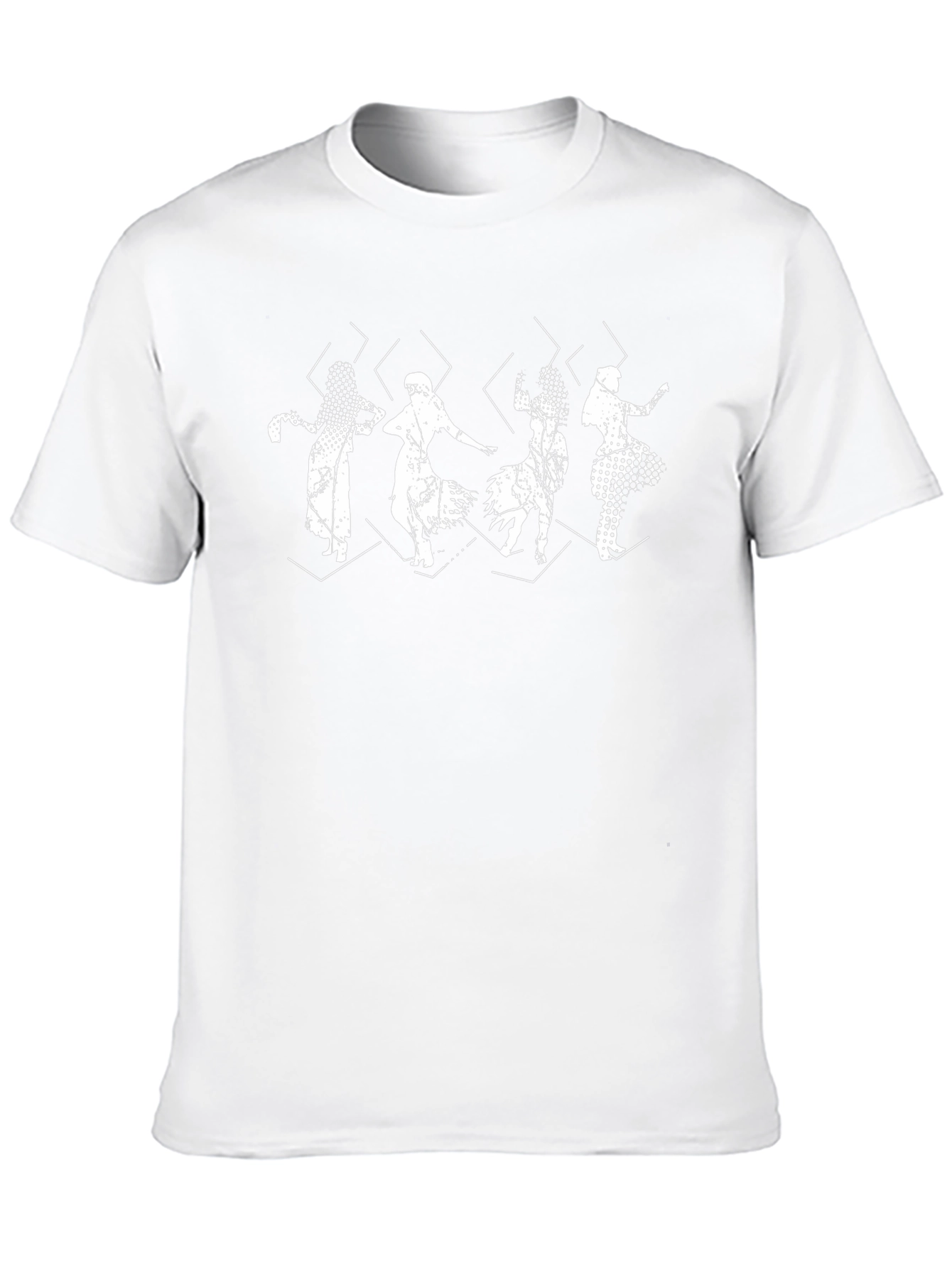 Geometric Dance Tee - Stylish Black Cotton T-Shirt