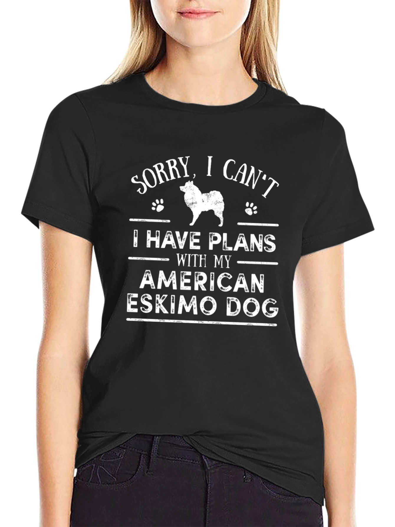 American Eskimo Dog T-Shirt - Sorry I Cant