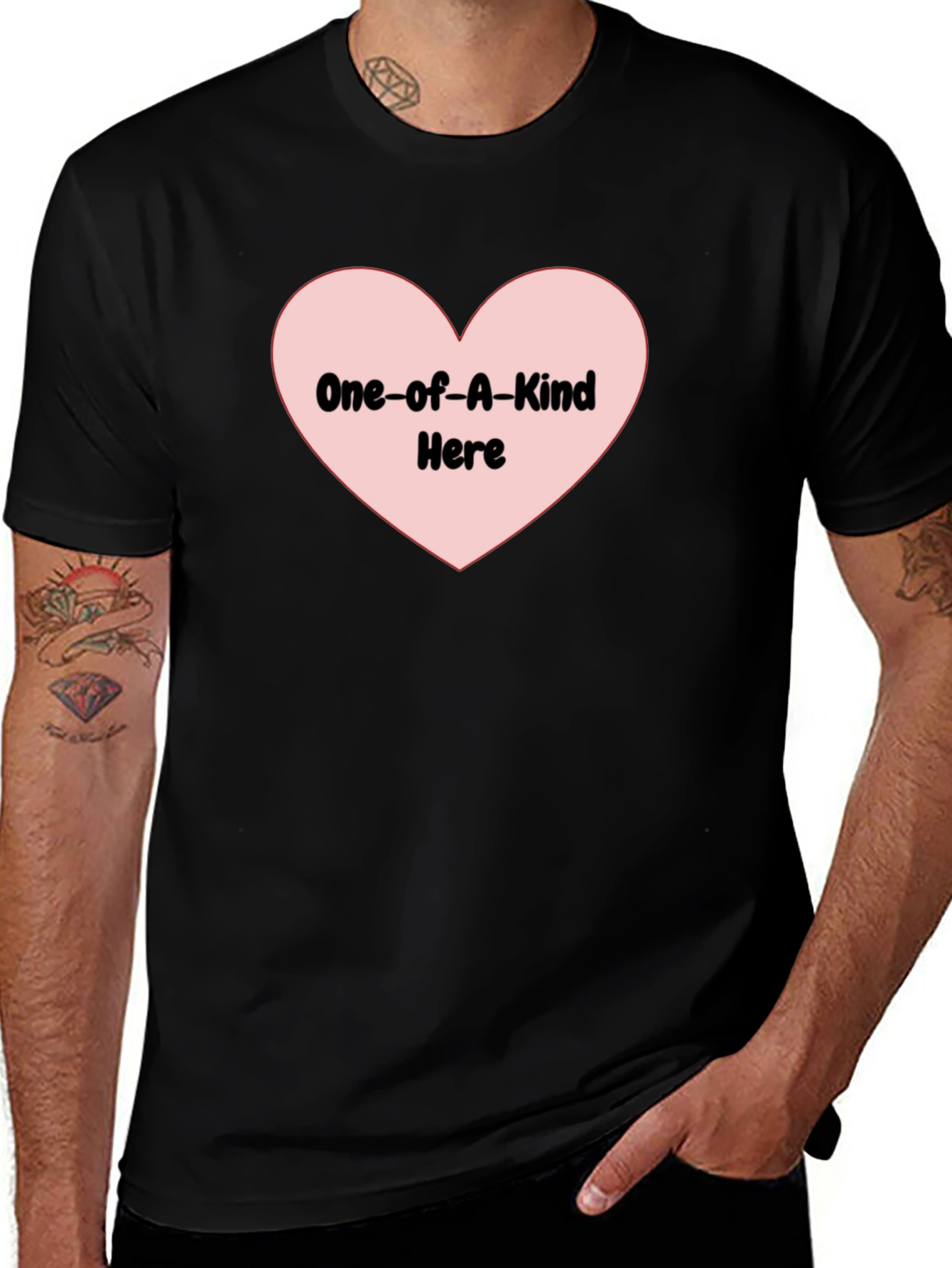 One-of-A-Kind Heart Graphic Tee - Black