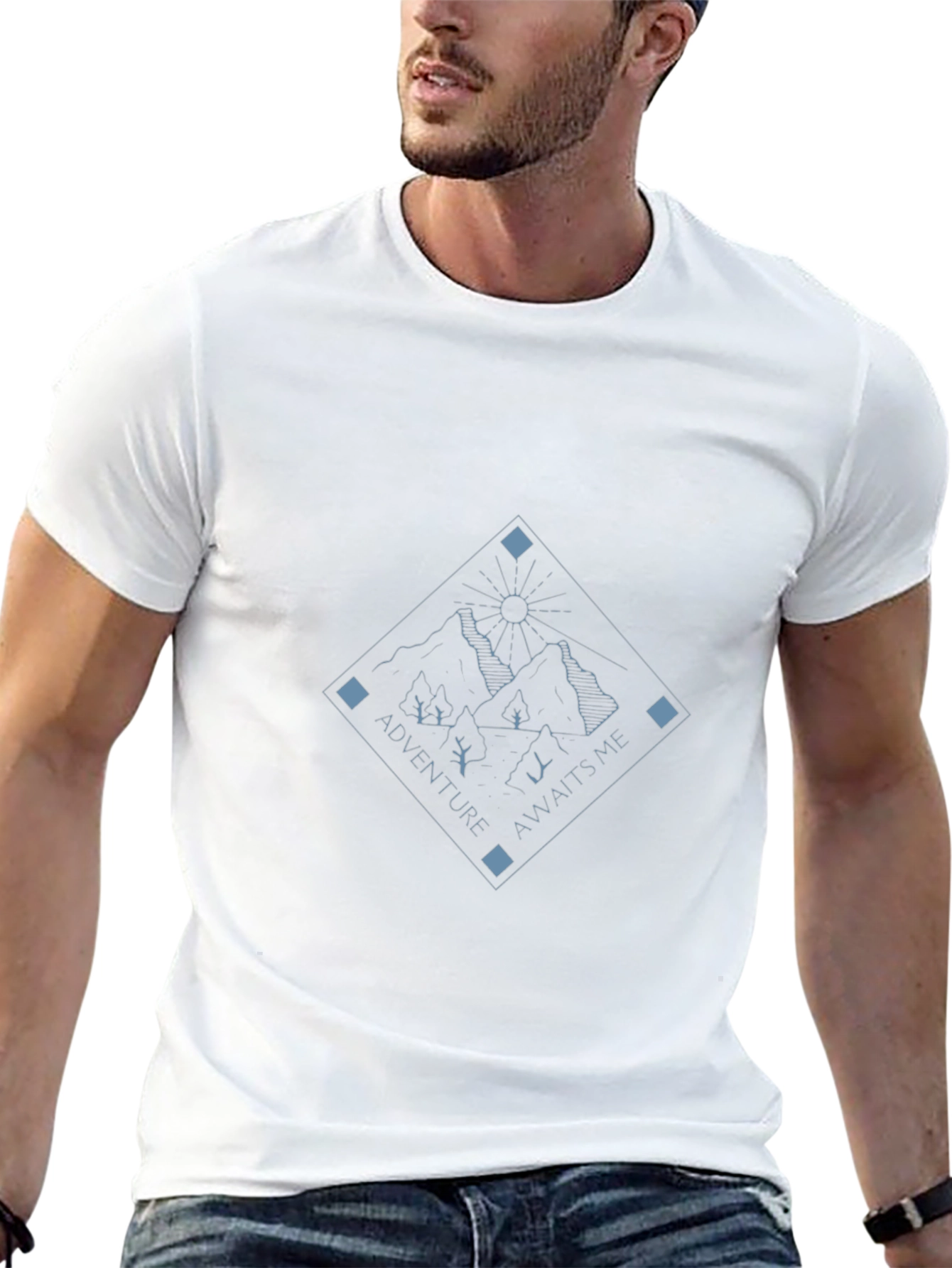 Adventure Awaits Graphic Tee - Mountain Design