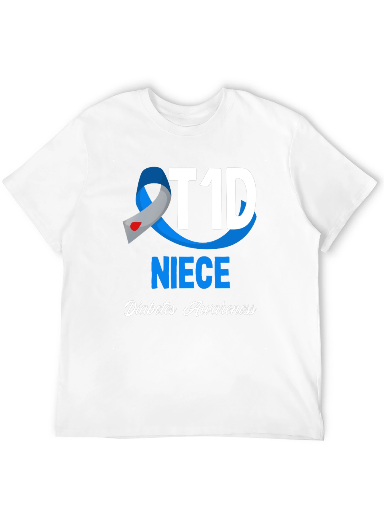 T1D Niece Diabetes Awareness Black T-Shirt