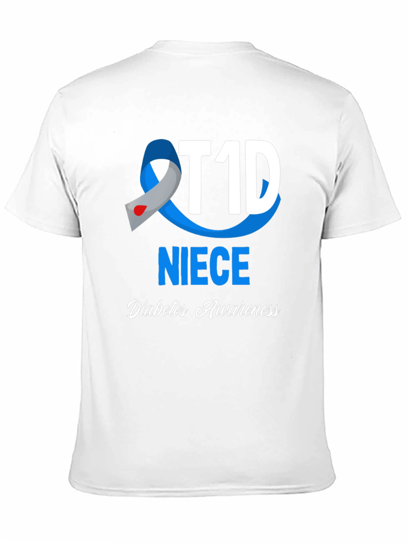 T1D Niece Diabetes Awareness Black T-Shirt