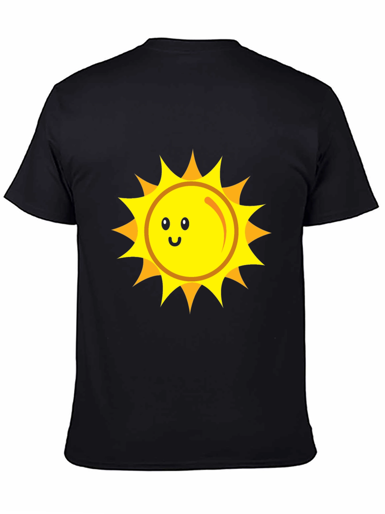 Happy Sun Graphic Tee - Black Cotton Blend