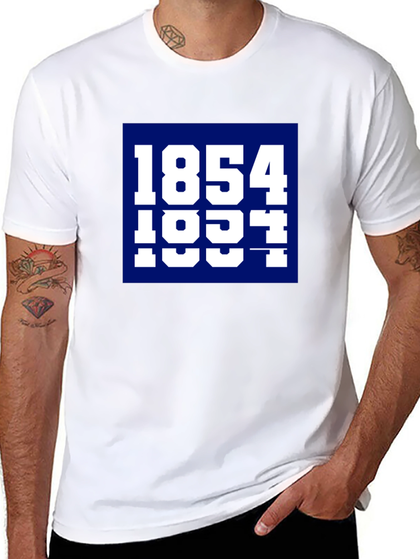 1854 1931 Graphic Tee - Black Cotton Blend