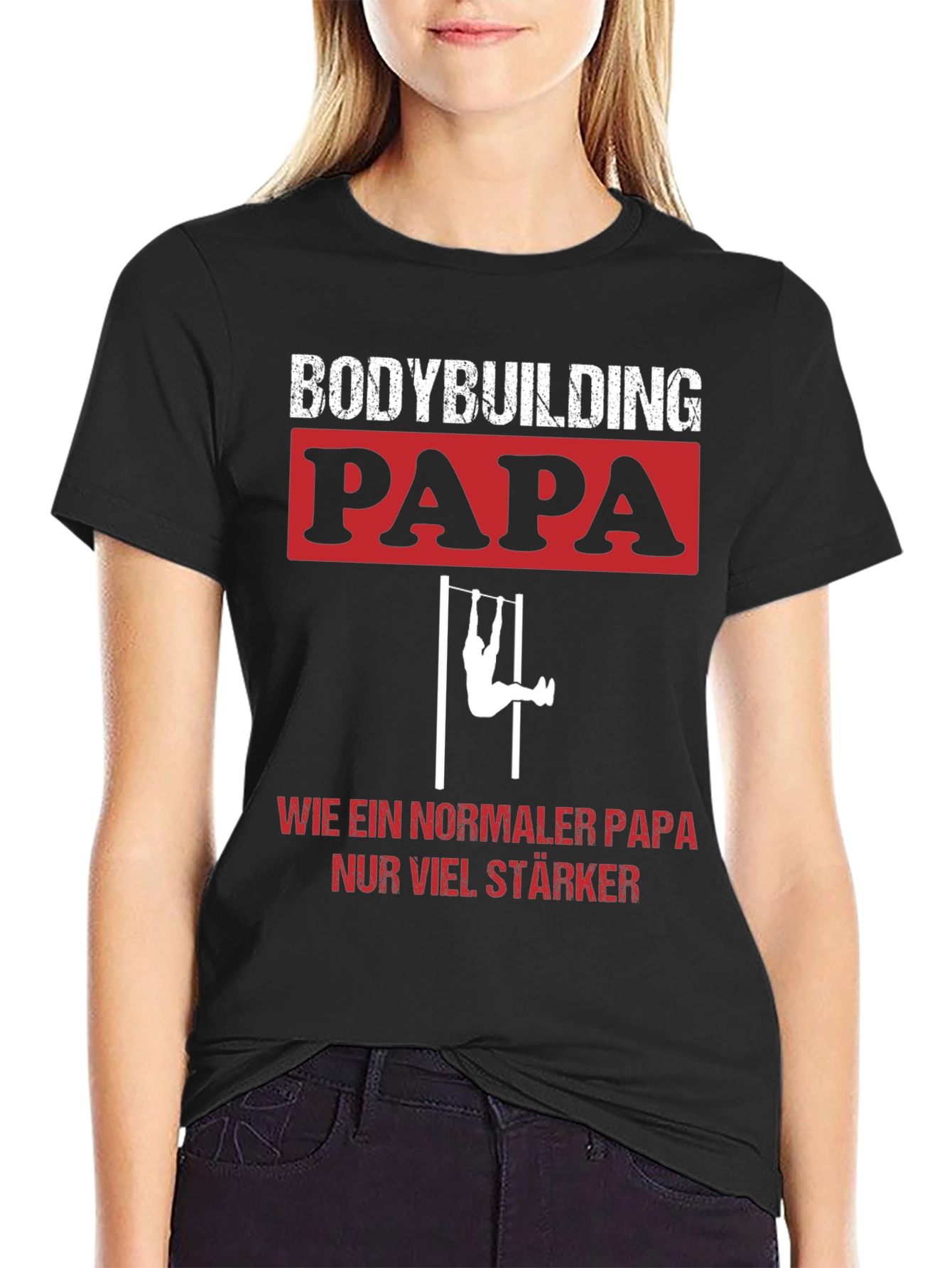 Bodybuilding Papa T-Shirt - Strong Dad Tee
