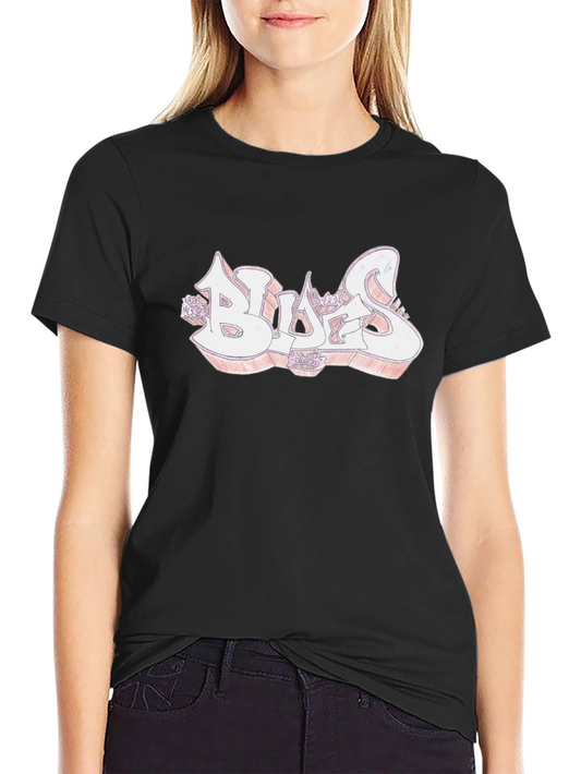 Bold Graffiti Style Black Cotton Graphic T-Shirt