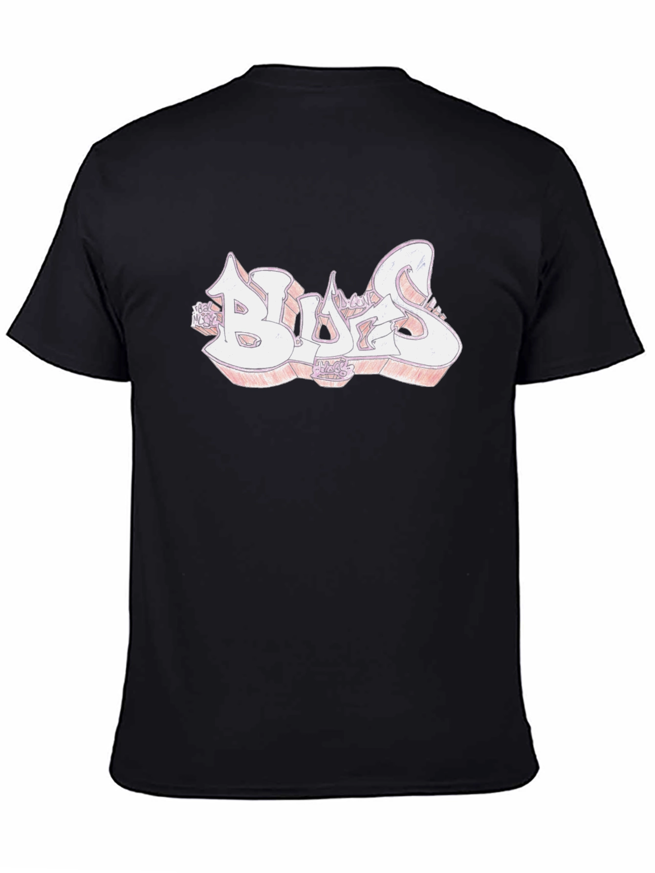 Bold Graffiti Style Black Cotton Graphic T-Shirt