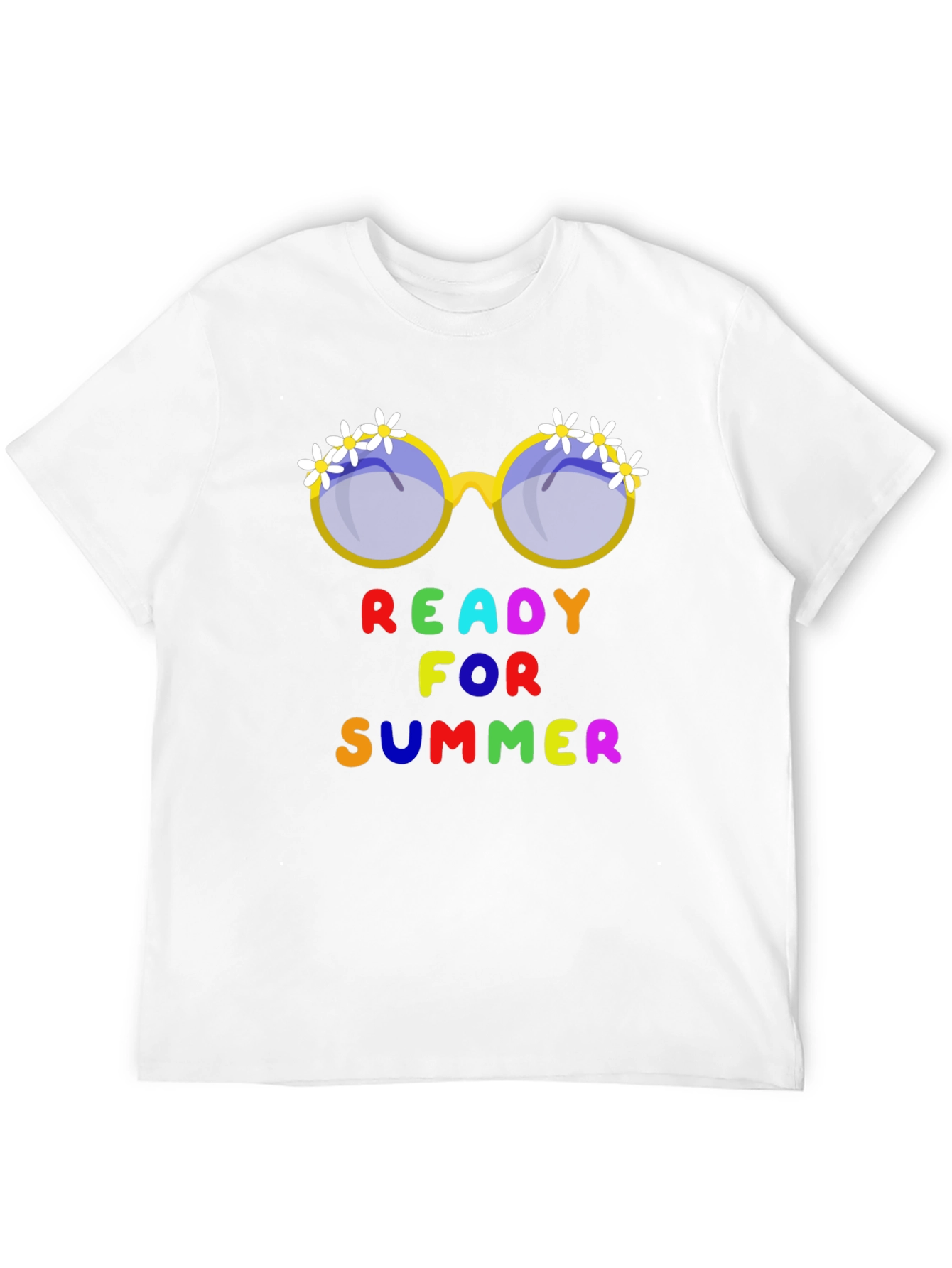 Ready for Summer T-Shirt with Floral Sunglasses