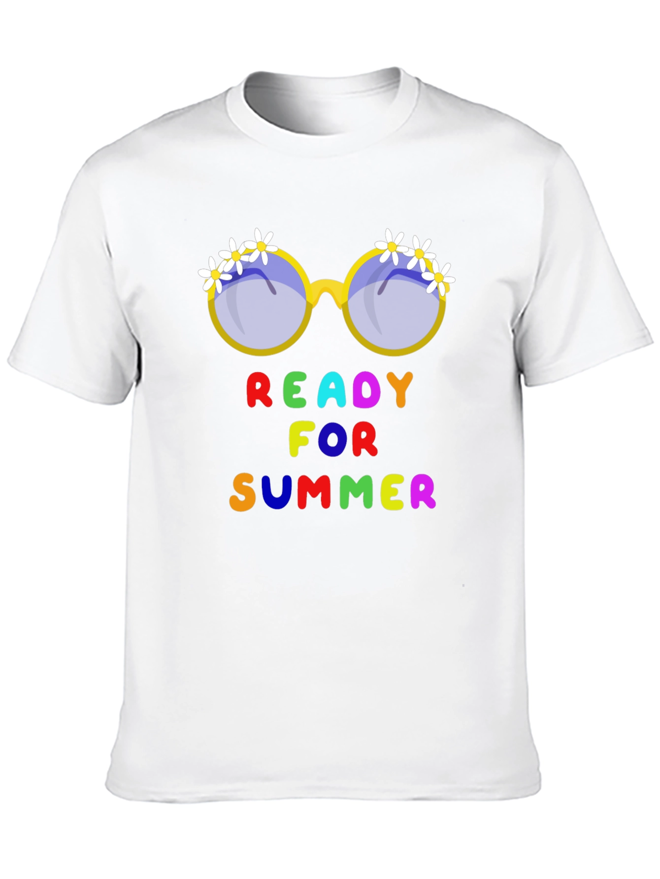 Ready for Summer T-Shirt with Floral Sunglasses