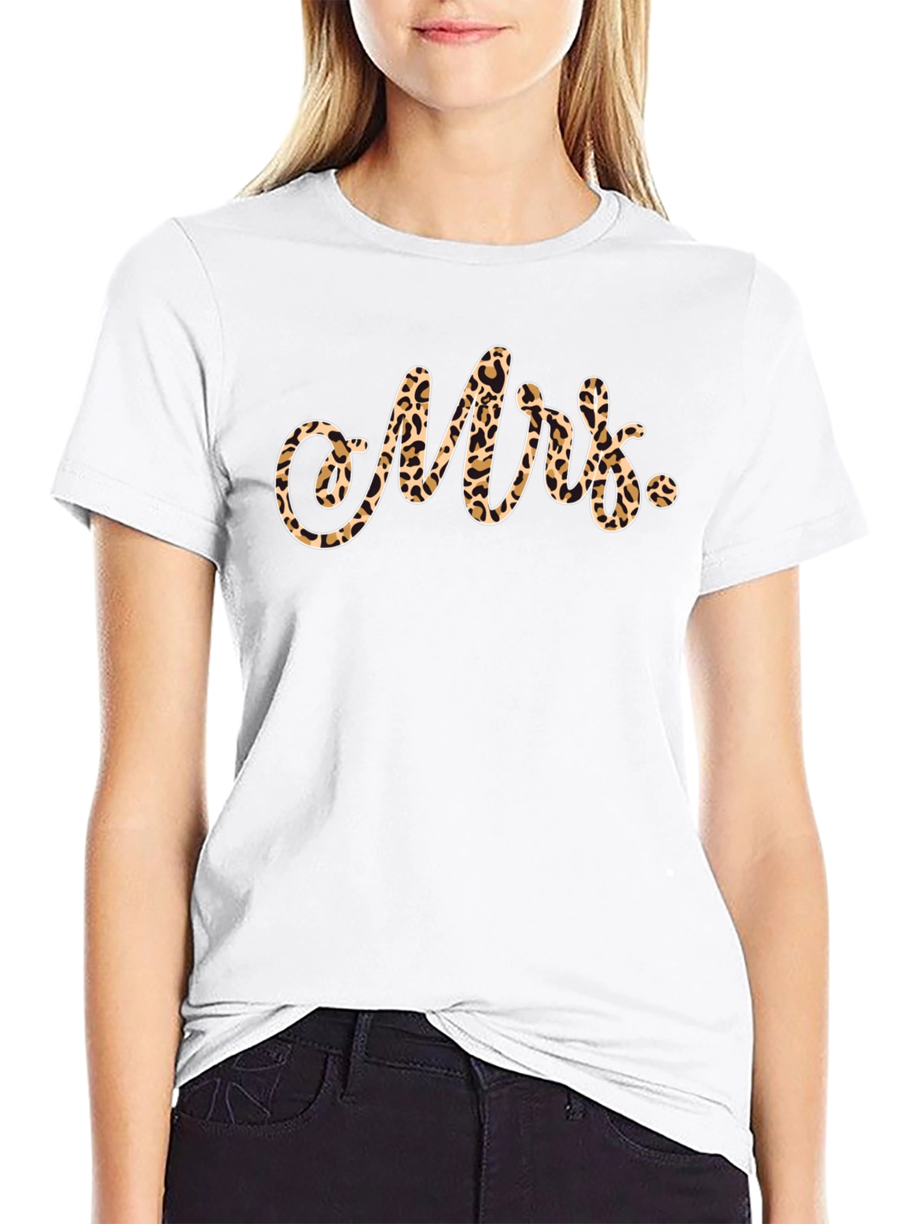Leopard Print Mrs. T-Shirt