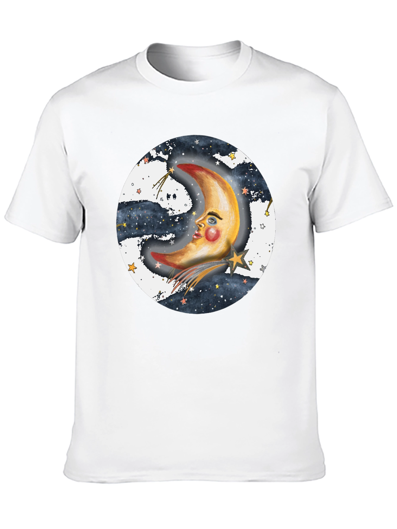 Celestial Moon Graphic T-Shirt - Unisex Black Tee