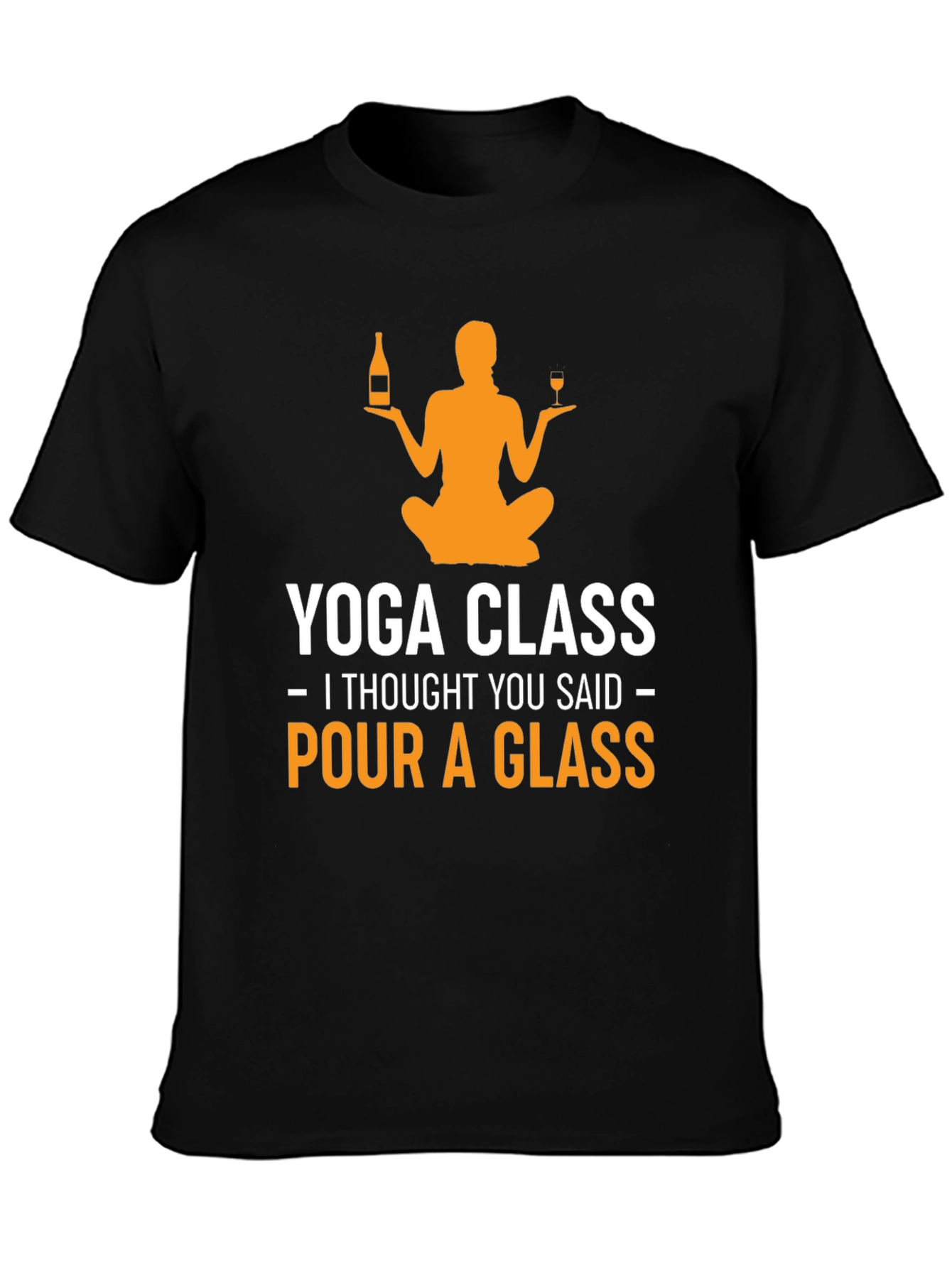 Yoga Class Pour a Glass Graphic Tee