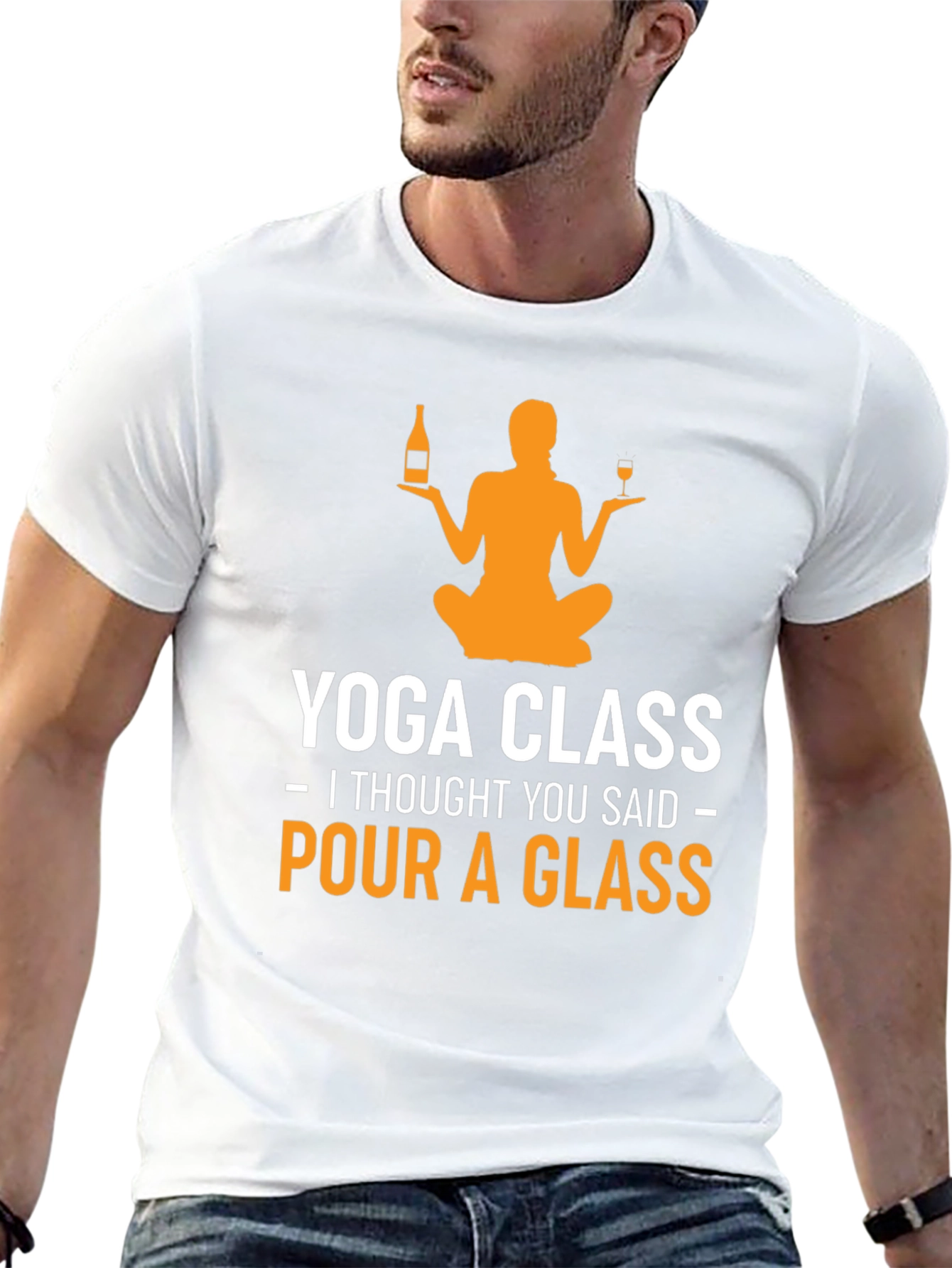 Yoga Class Pour a Glass Graphic Tee