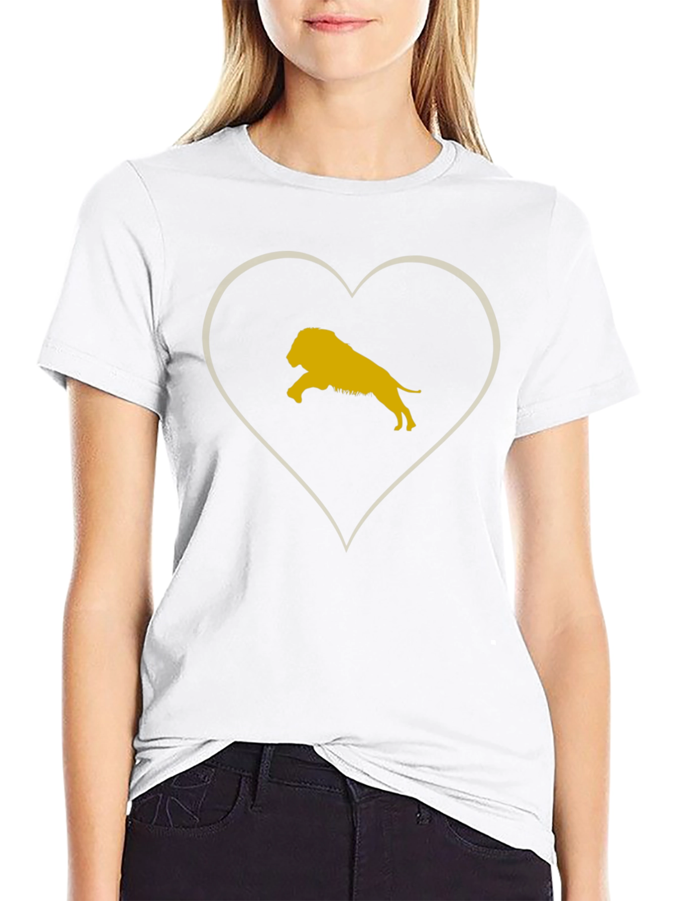 Lion Heart Graphic Black T-Shirt