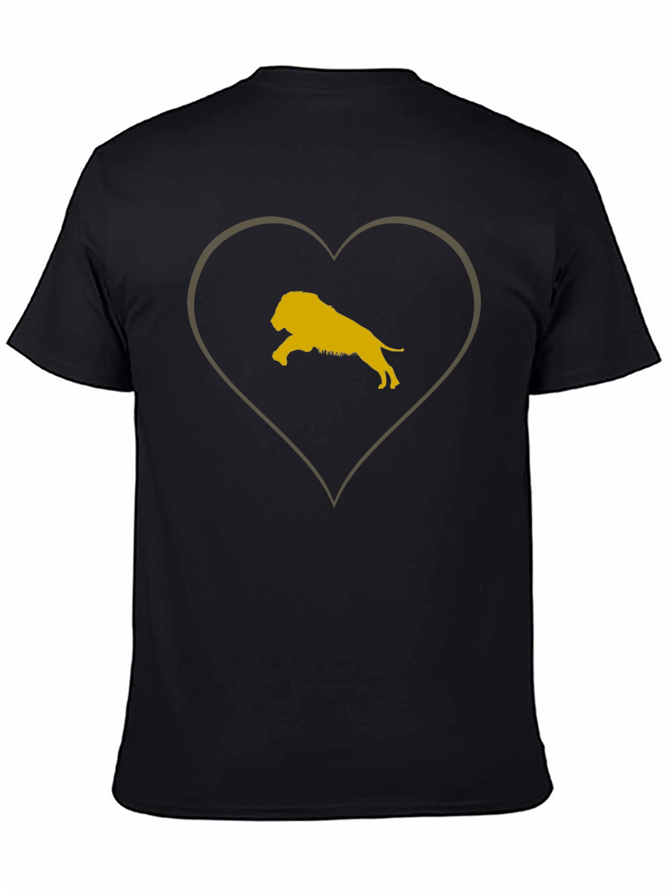 Lion Heart Graphic Black T-Shirt