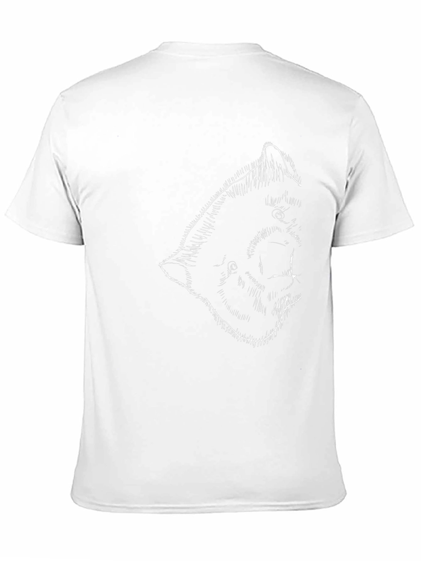 Black T-Shirt with Abstract Bear Graphic