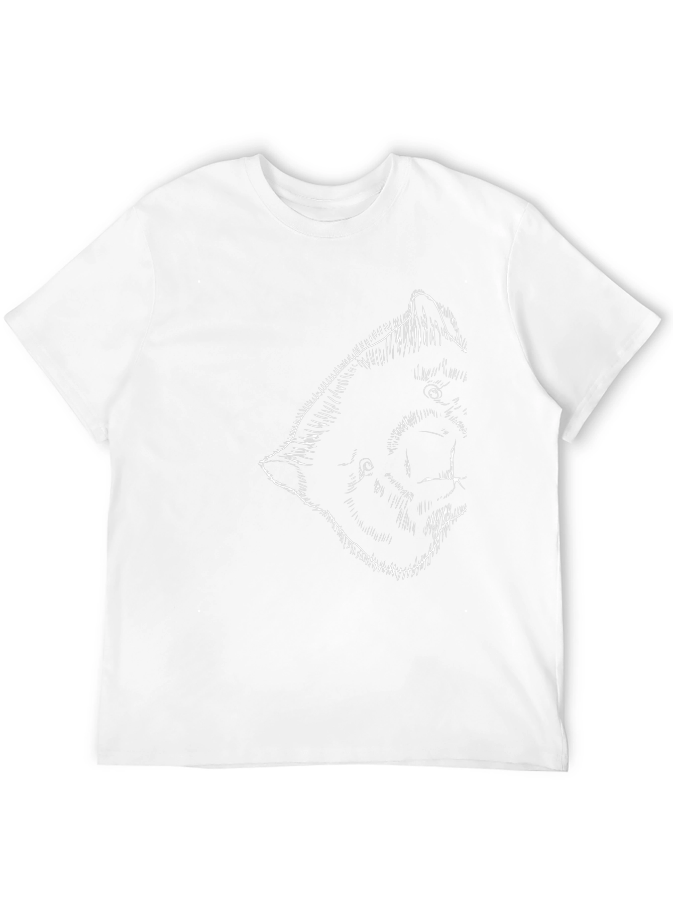 Black T-Shirt with Abstract Bear Graphic